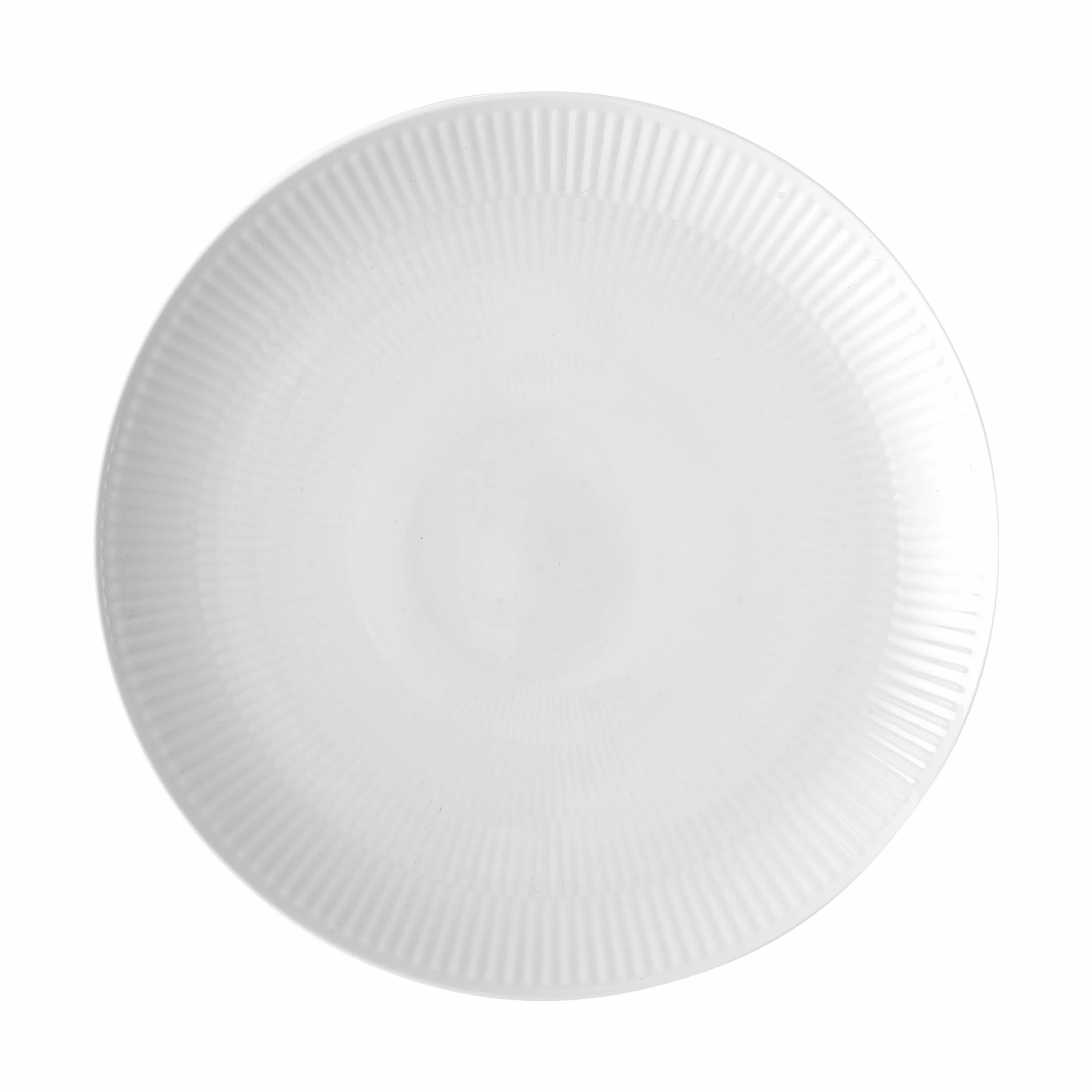 Royal Copenhagen Frokosttallerkener Hvid Riflet Coupe Frokosttallerken i Hvid, 1