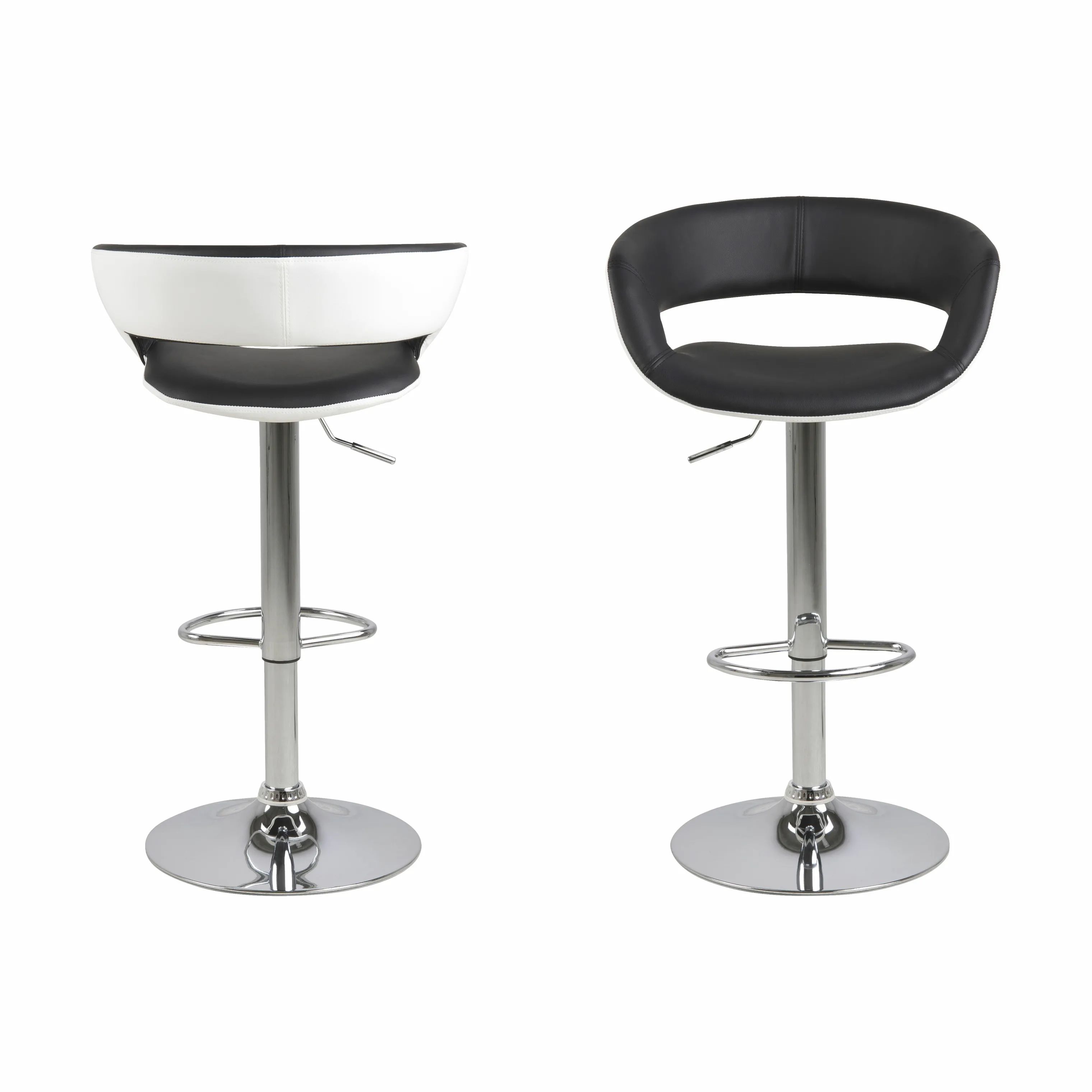 CASA Living Barstole Grace Barstol - 2 stk. i Sort/krom, 6