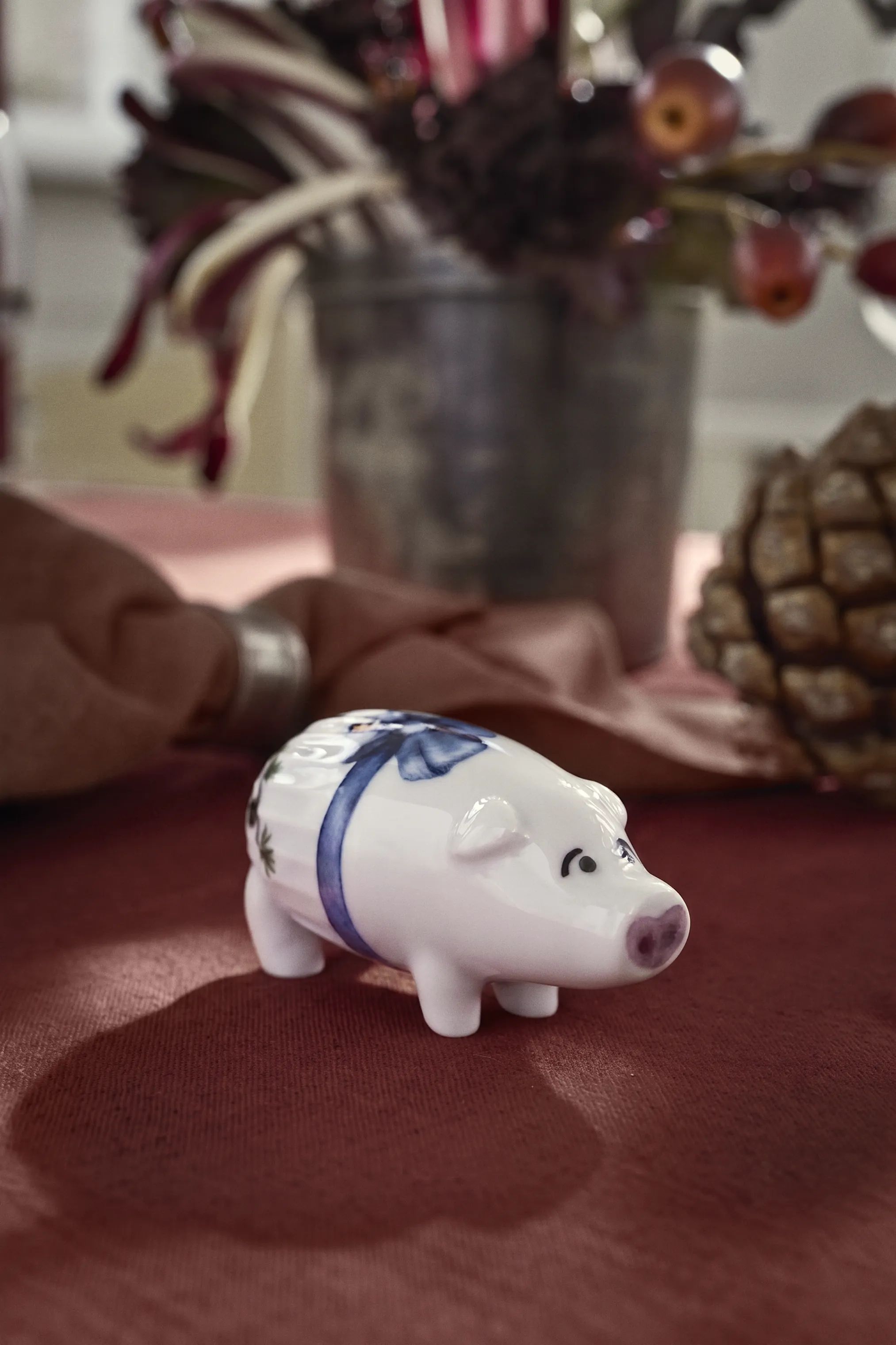 Kähler Julefigurer Hammershøi Jul Gris i Hvid m. deko, 5