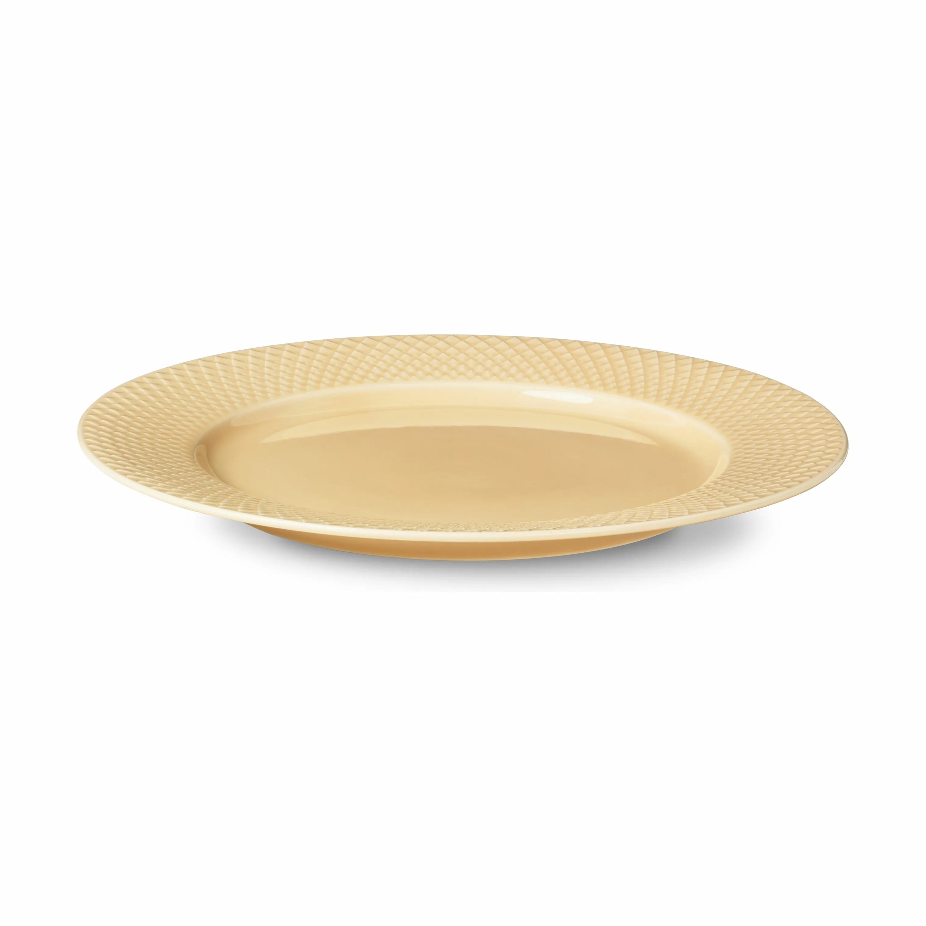 Lyngby Porcelæn Middagstallerkener Rhombe Color Middagstallerken i Sand, 27 cm, 4