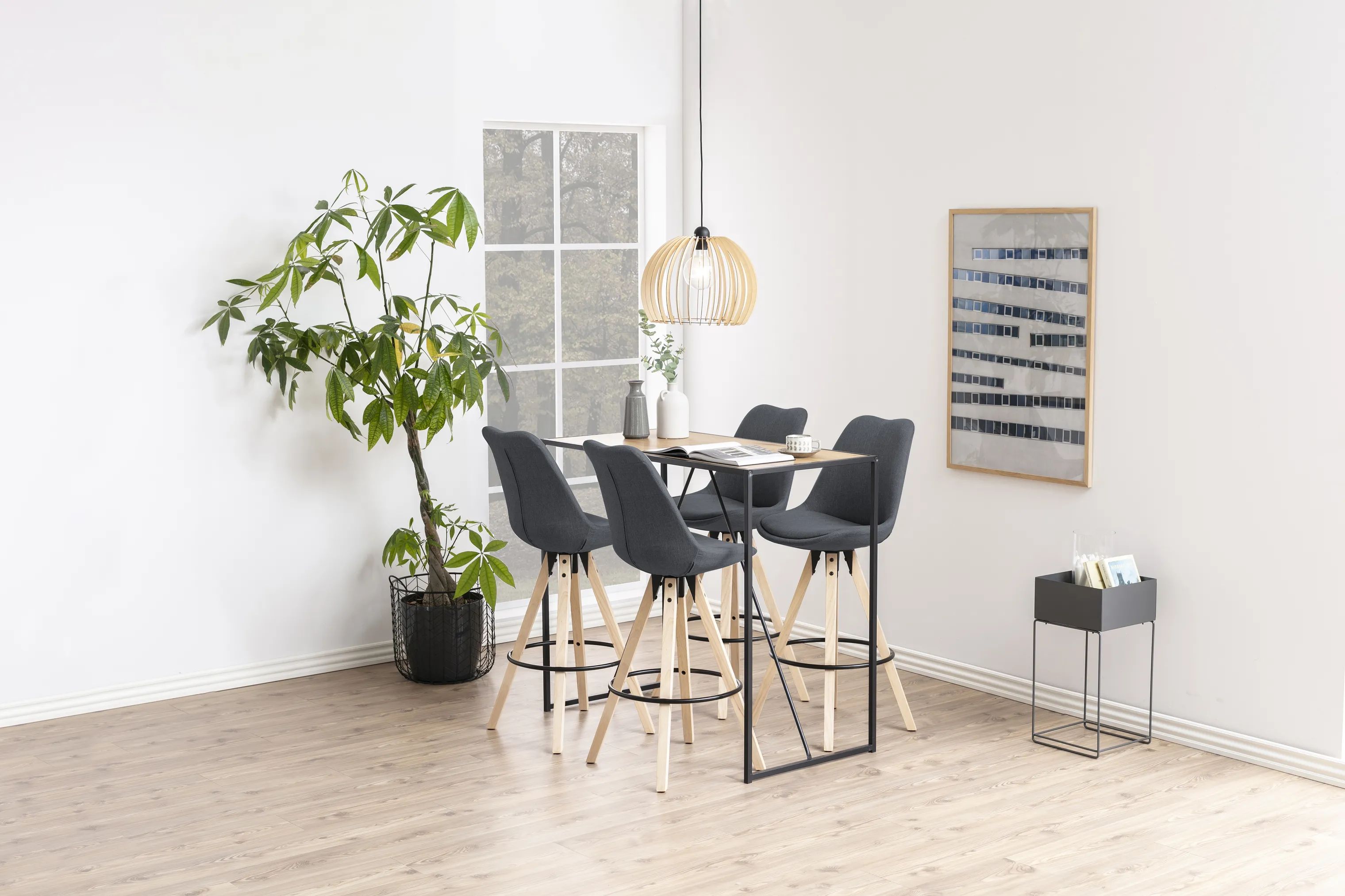 CASA Living Barborde Seaford Barbord i vild eg/mat sort, 8