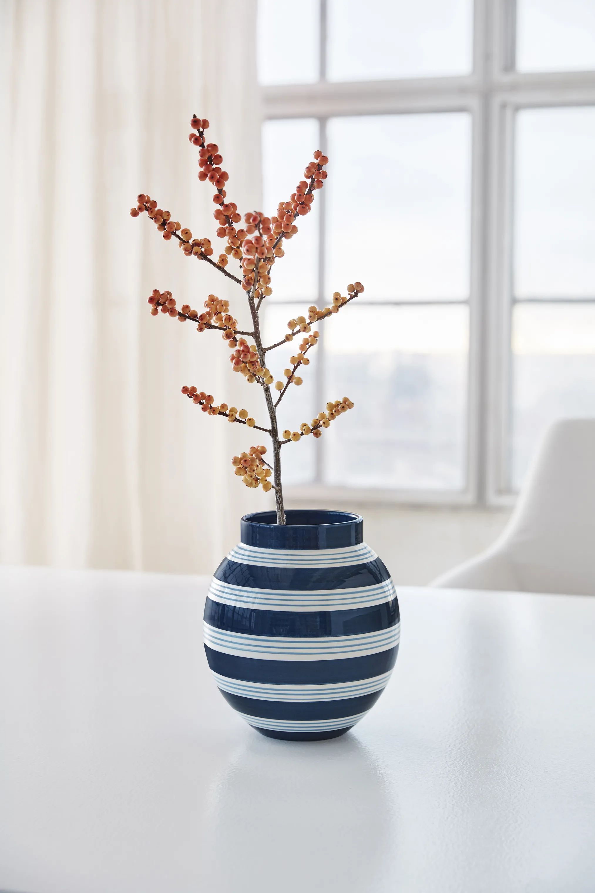 Kähler Vaser Omaggio Nuovo Vase i Mørkeblå, 20,5 cm, 2