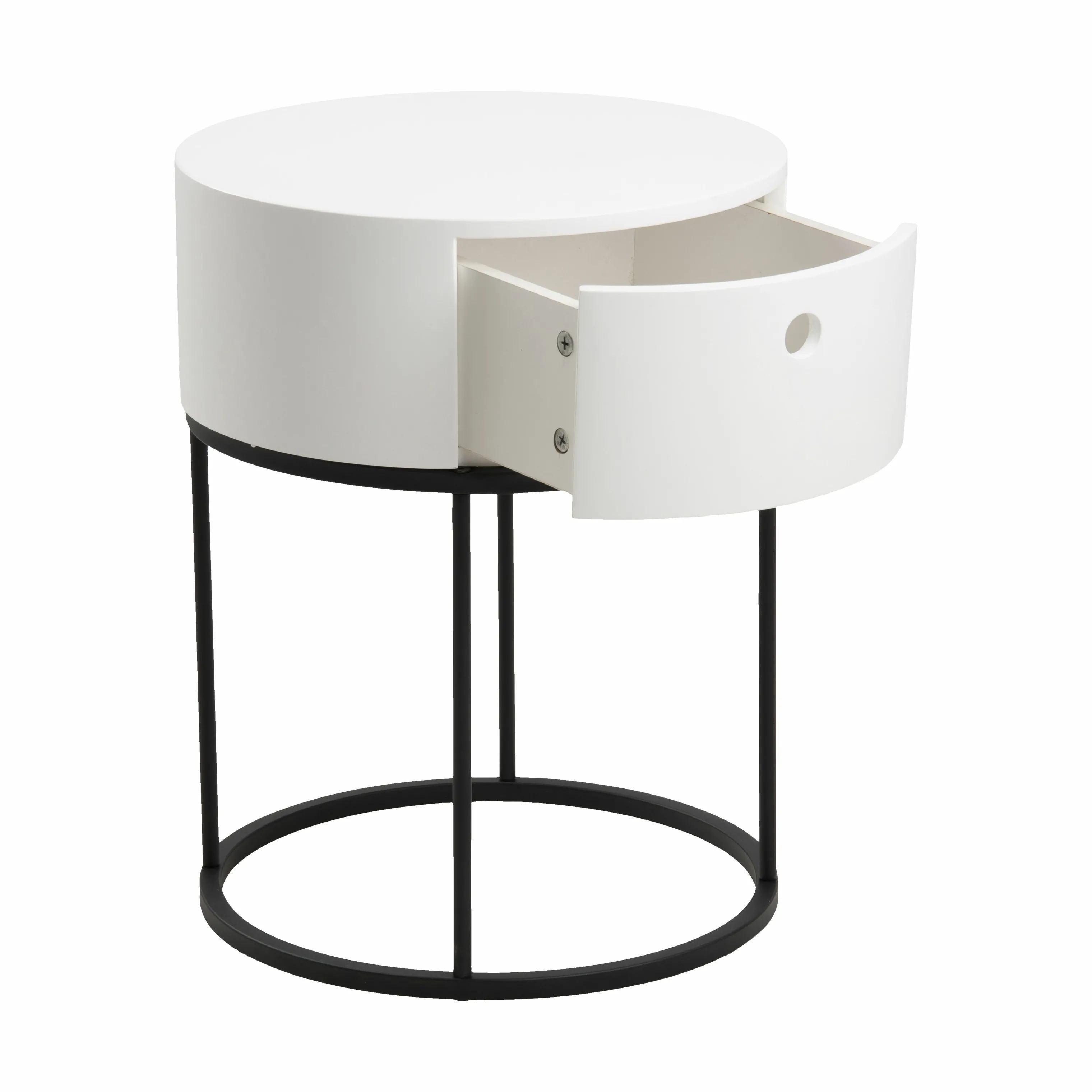 CASA Living Sengeborde Polo Natbord i Hvid/sort, 3