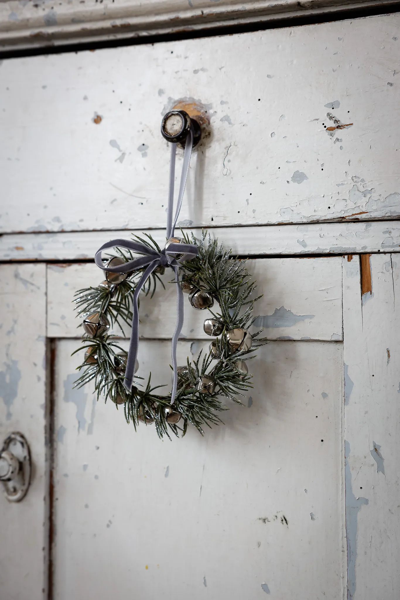 Casa Christmas Kunstige blomster Krans i grøn/sølv/blå, 2