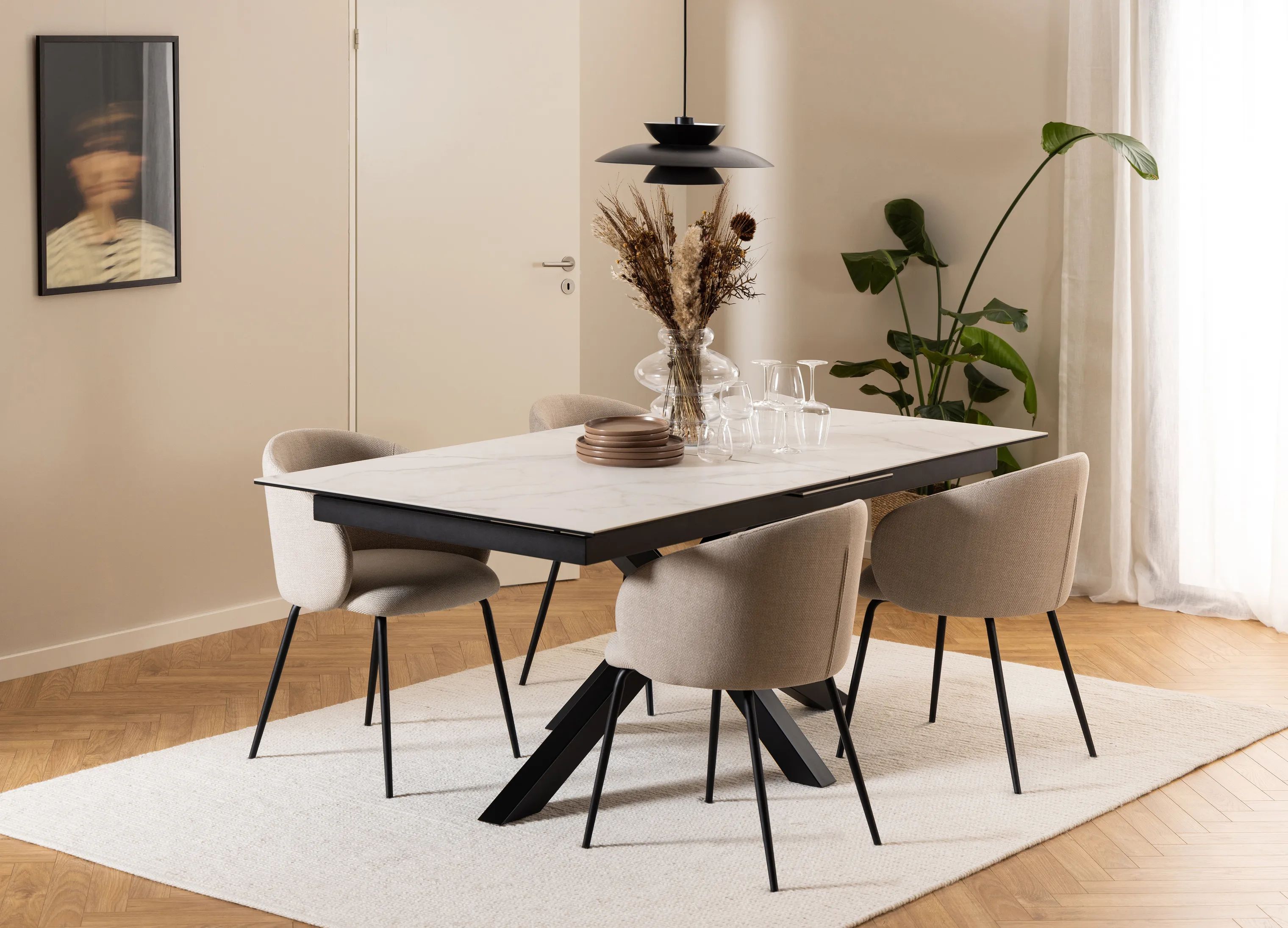 CASA Living Spisebordsstole Eleanor Spisebordsstol - 2 stk i Beige, 2