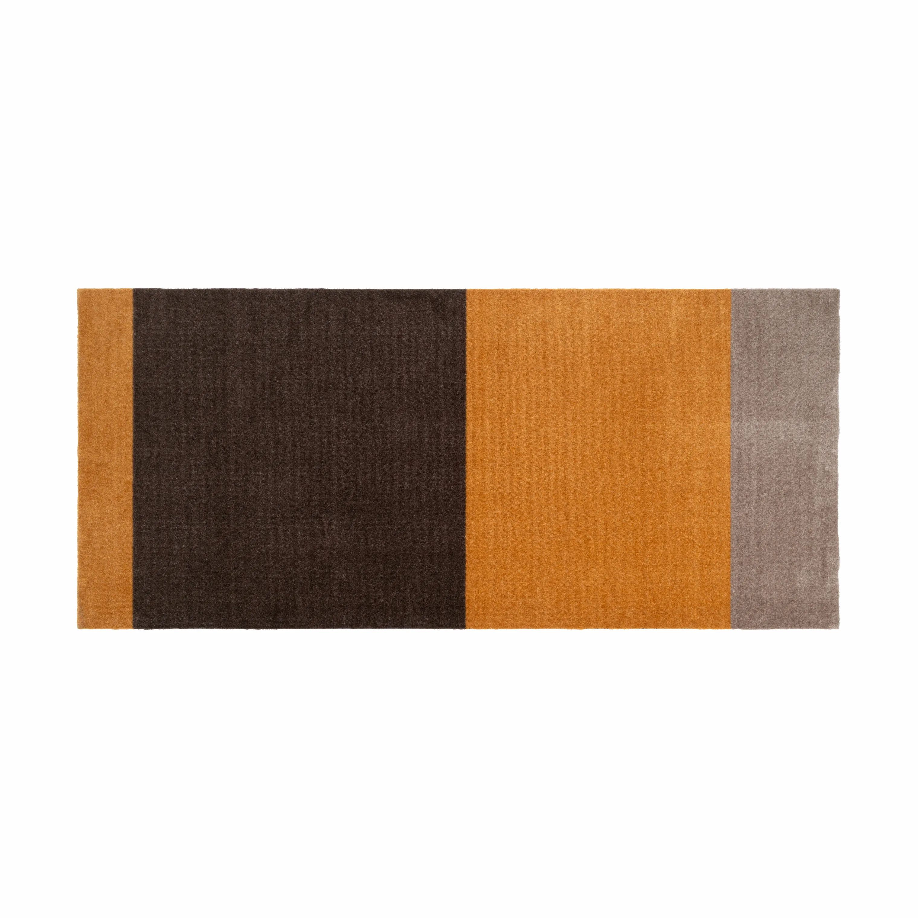Tica Copenhagen Gulvtæpper Stripes Horisontal Gulvtæppe i Dijon/brun/sand, B90 x L200 cm, 1