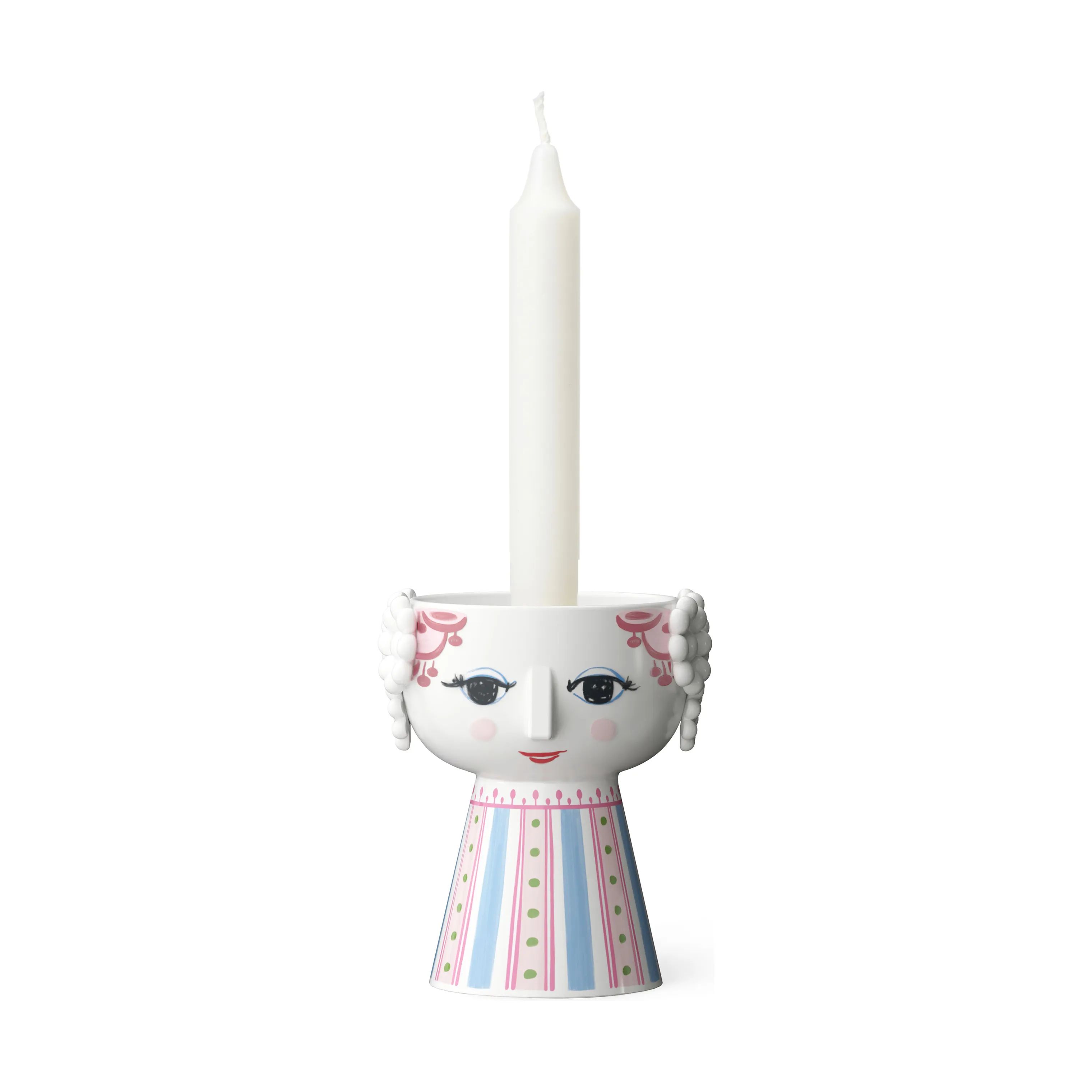 Bjørn Wiinblad Kronelysestage Eva Lysestage i Pink, 9,5 cm, 4
