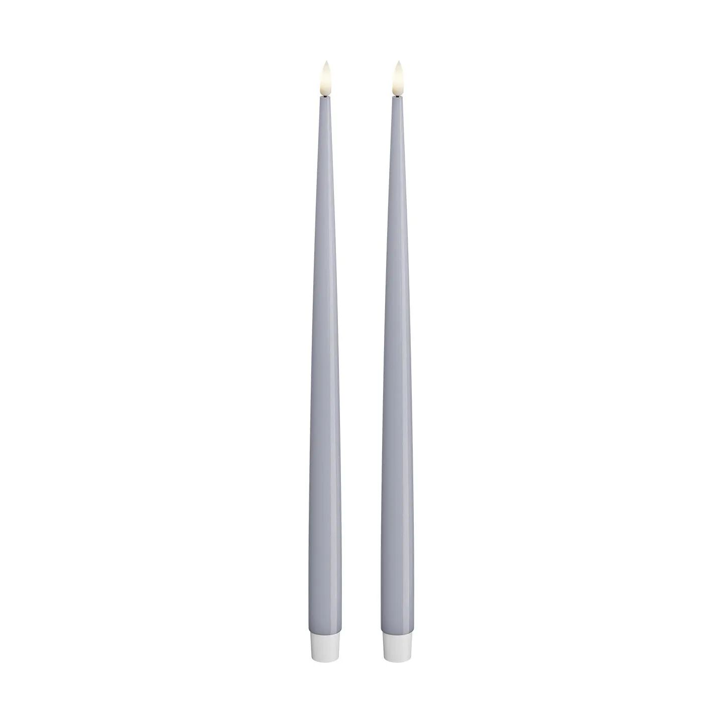 Deluxe Homeart LED-lys Real Flame LED Kertelys m. lak - 2 stk. i Dust blue, 38 cm, 1