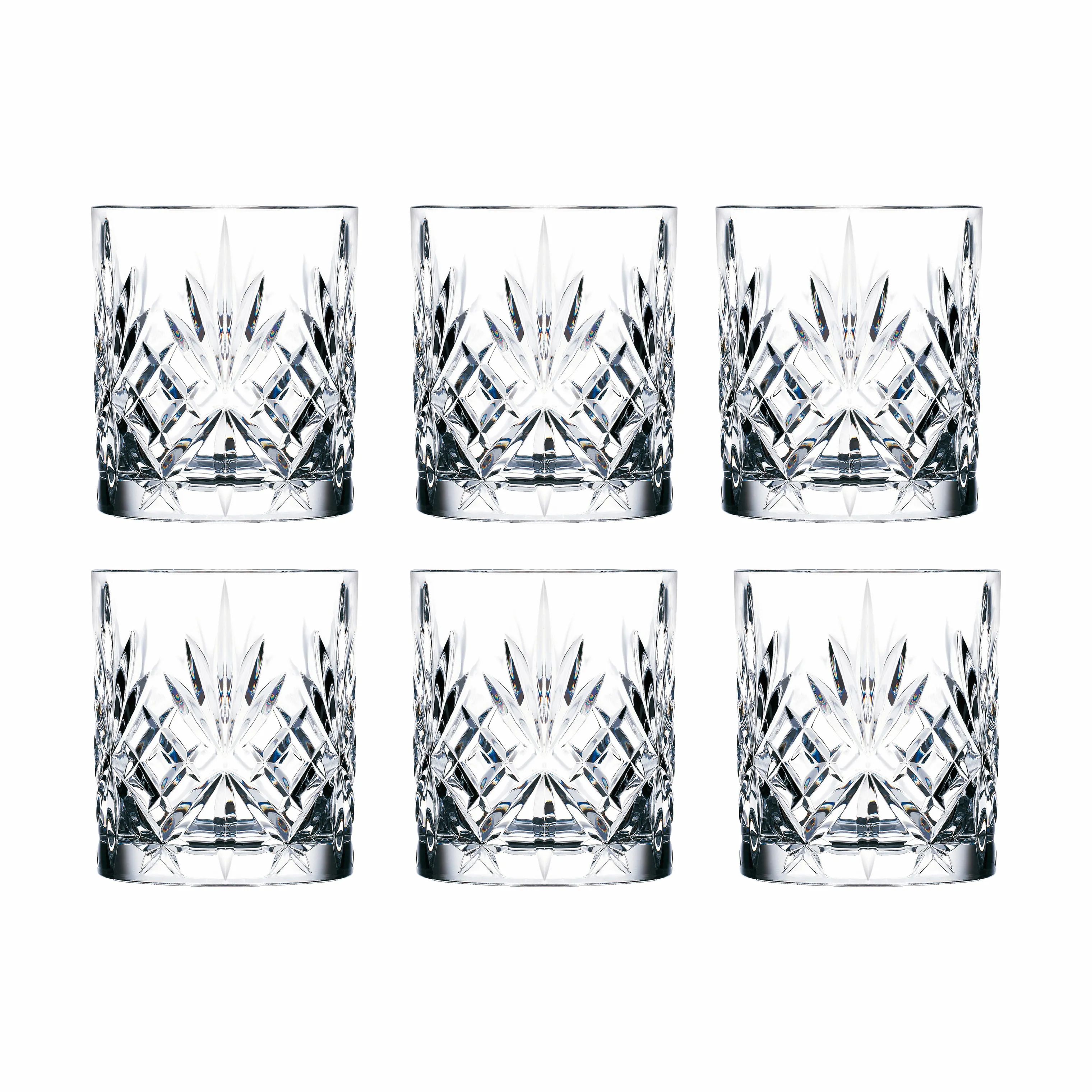 Lyngby Glas Lowball glas Melodia Whiskyglas - 6 stk. i Klar, 31 cl, 1