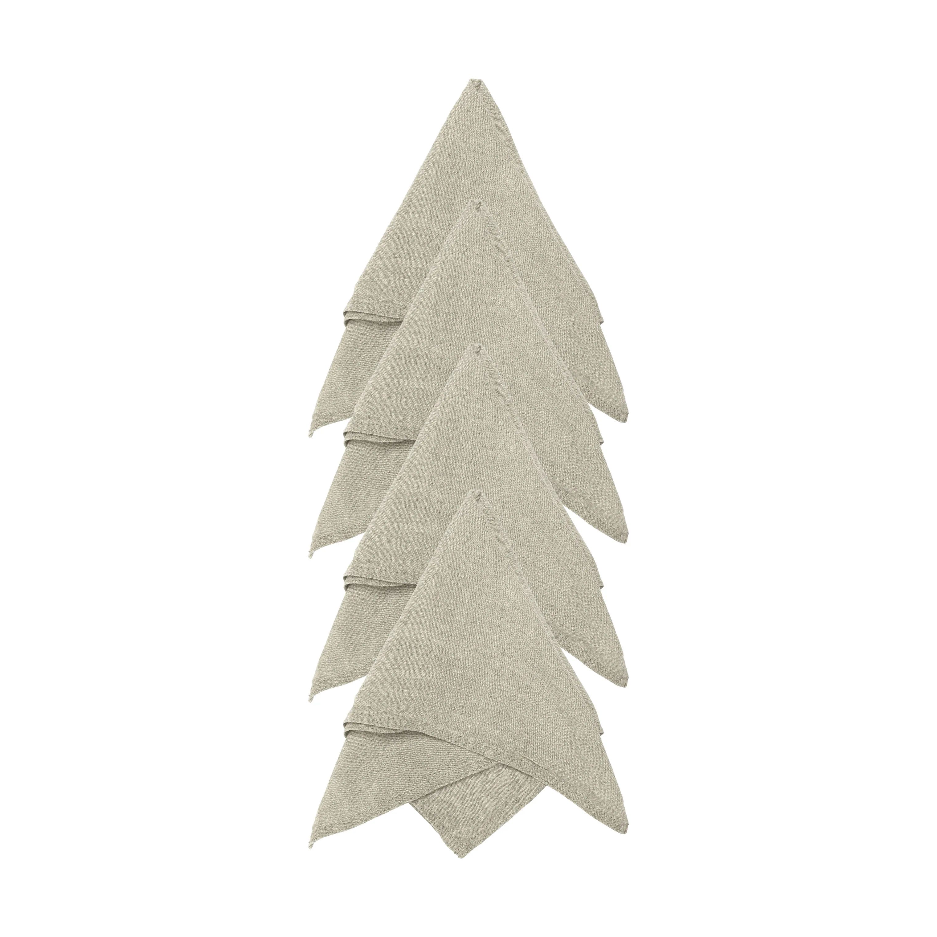 Svanefors Stofservietter Julie Mundserviet - 4 stk. i beige, 1