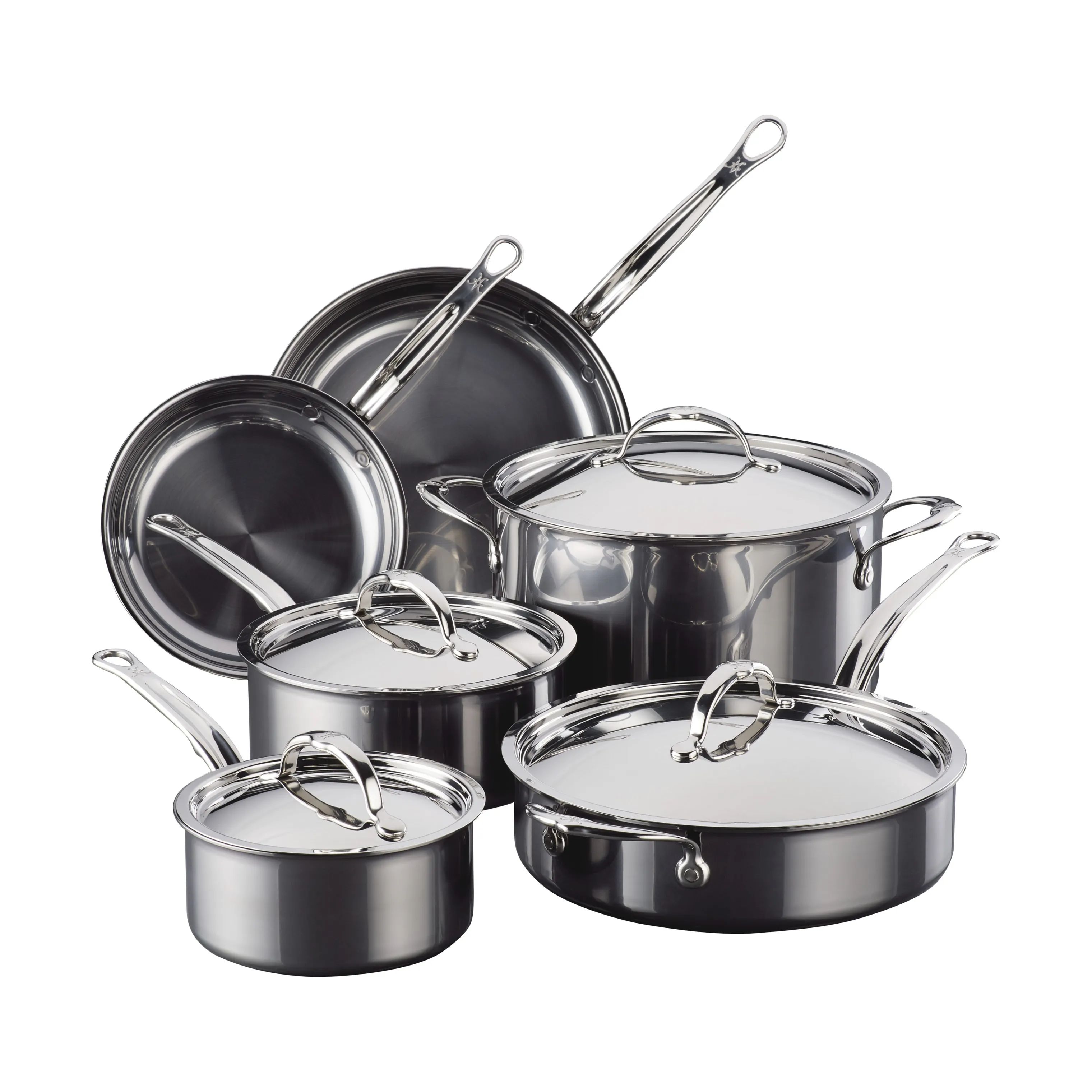 Hestan Grydesæt Nanobond Gryde- og pandesæt - 10 dele i Rustfrit stål, 1