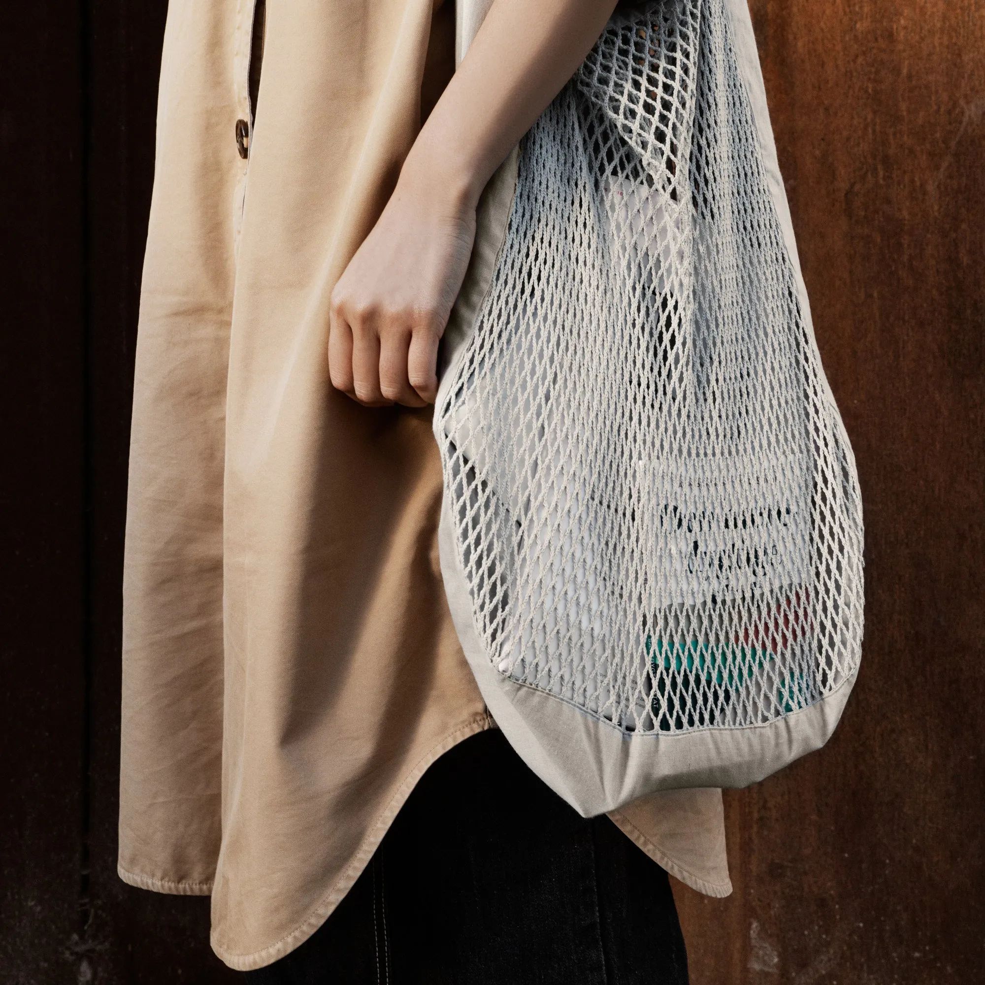 The Organic Company Indkøbskurve Indkøbsnet i Beige, 2