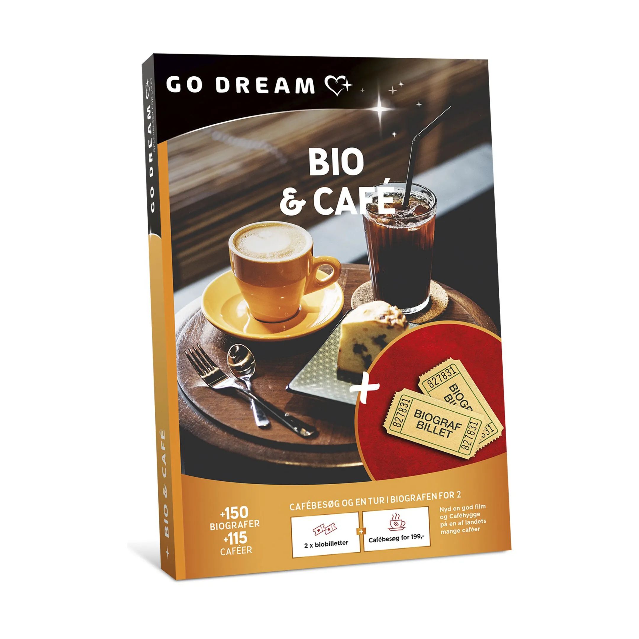 GO DREAM Oplevelsesgavekort Gavekort - Bio & Café i multi, 2