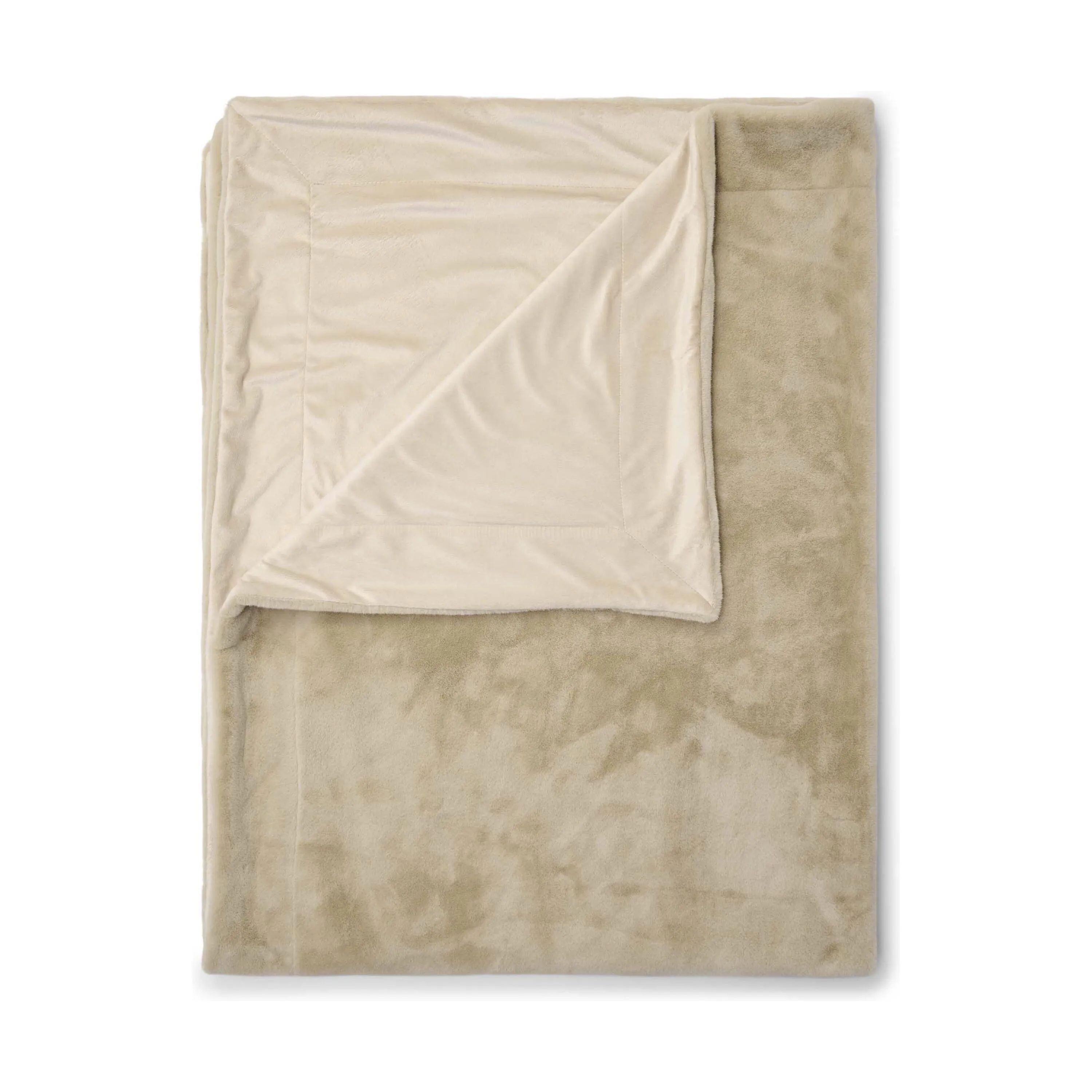 Essenza Plaider Furry Plaid i Oatmeal, B180 x L265 cm, 1