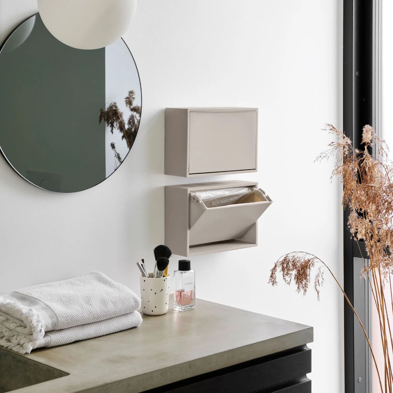 ReCollector Toiletspande Væghængt Toiletspand i Silver Cloud Grey, 2