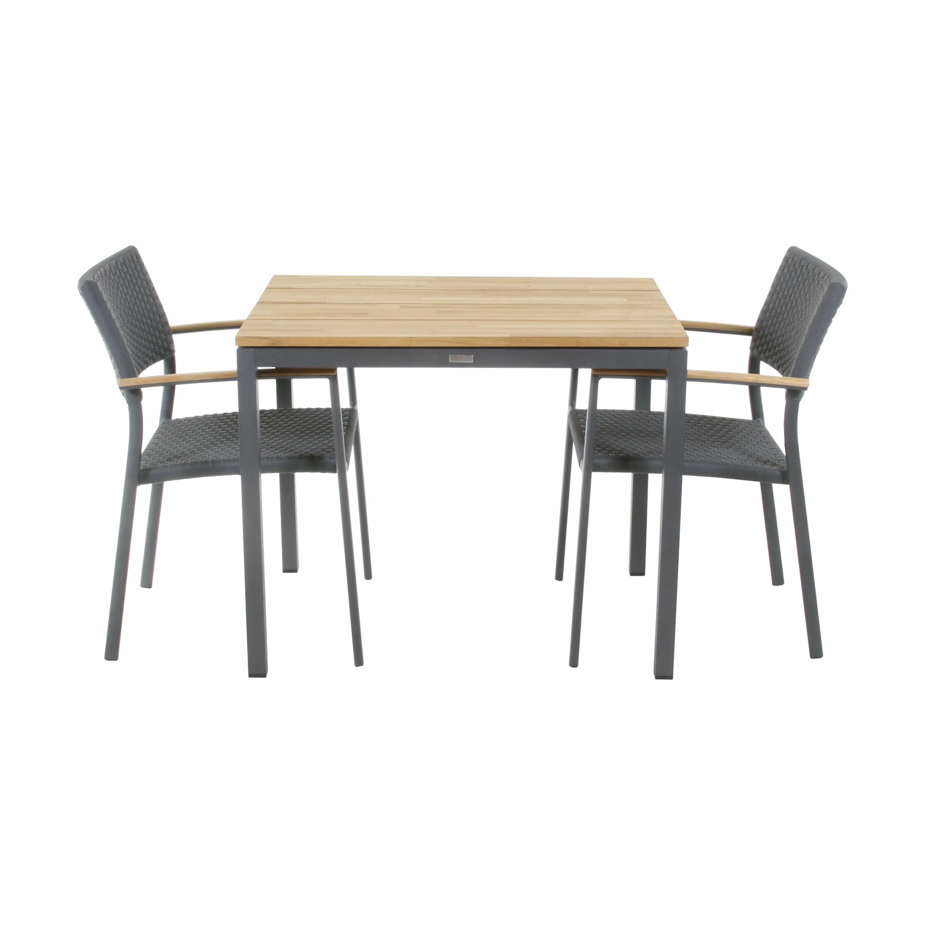 Mandalay Cafésæt Toscana & Siena Cafésæt - 3 dele i Antracit /Teak/Grå, 1