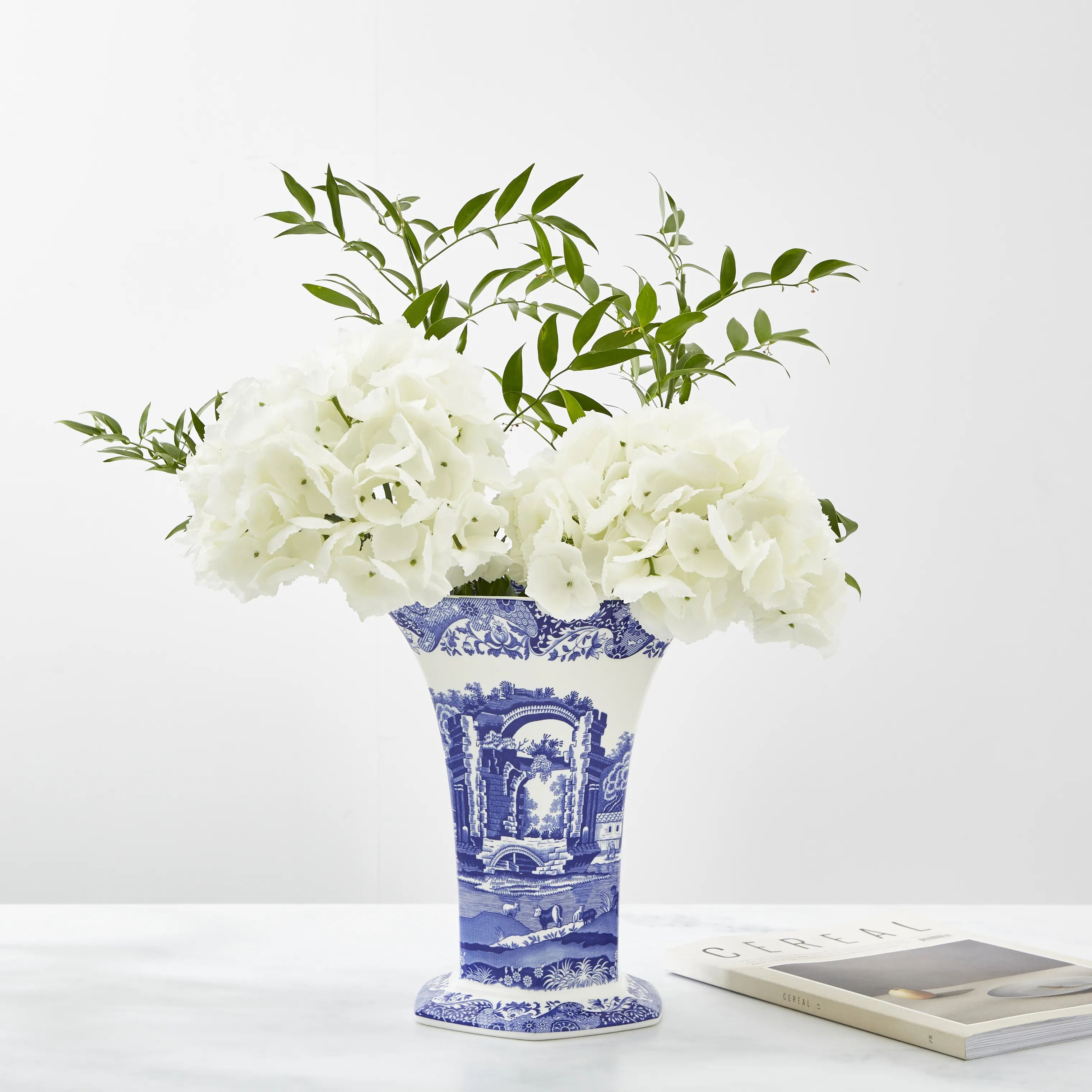 Spode Vaser Blue Italian Vase i blå/hvid, 2