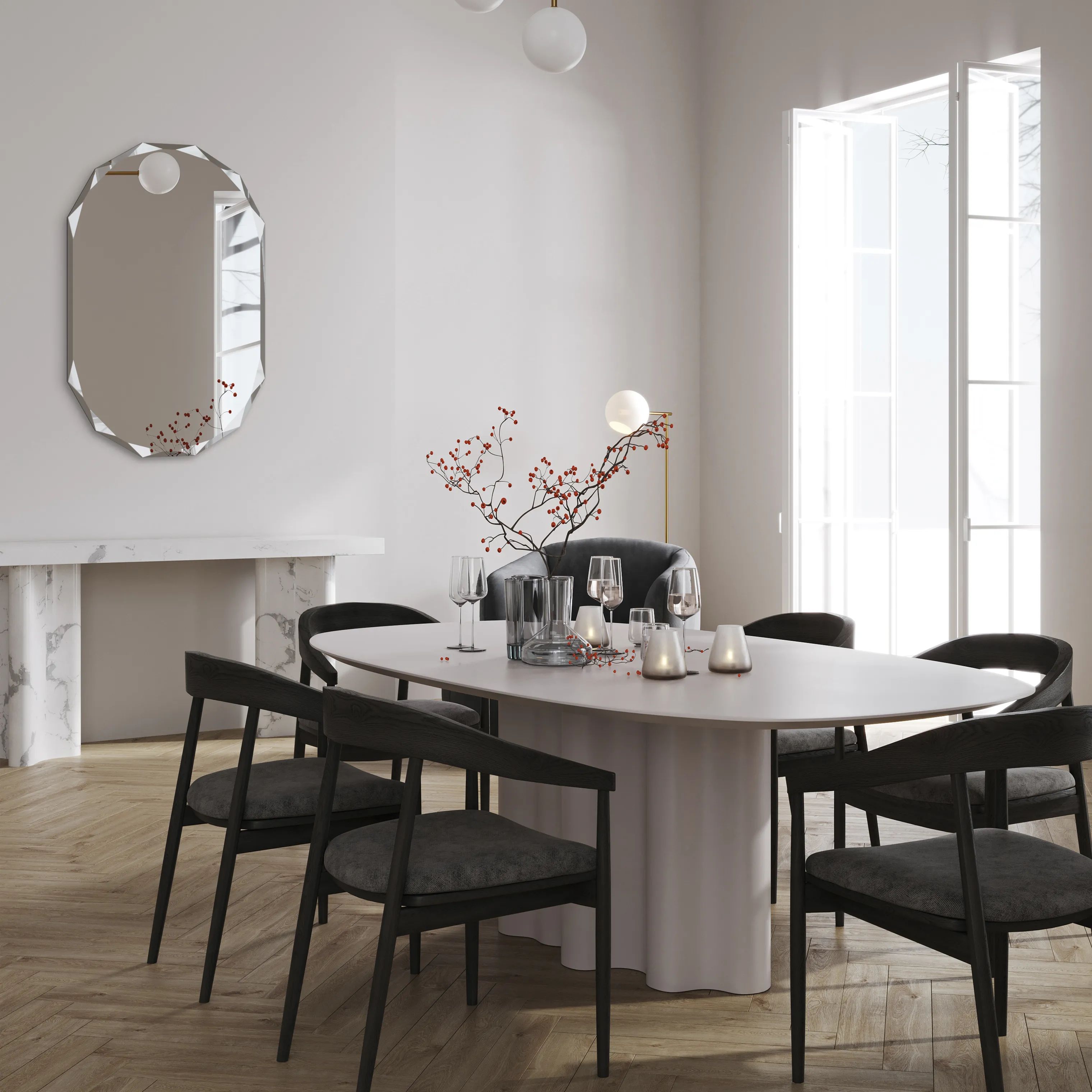 Incado Spejle Diamond Spejl i Sølv, 3