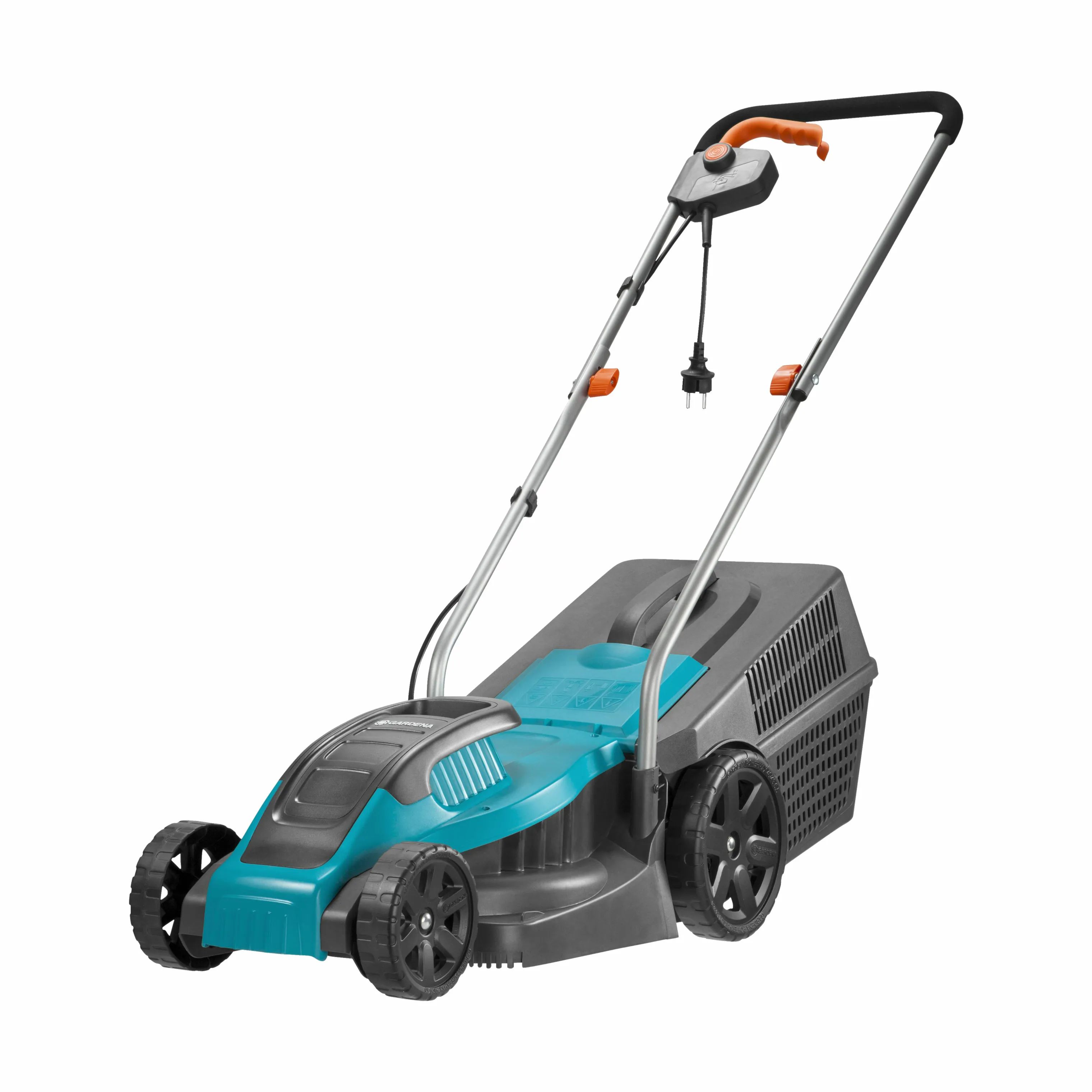 Gardena Havemaskiner PowerMax Plæneklipper i Grå/orange/turkis, 1