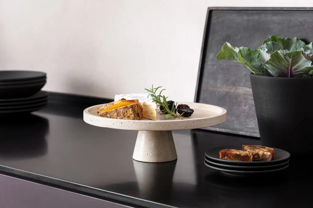 Villeroy & Boch Serveringsfade Manufacture Travertine Kagefad i Beige, 2