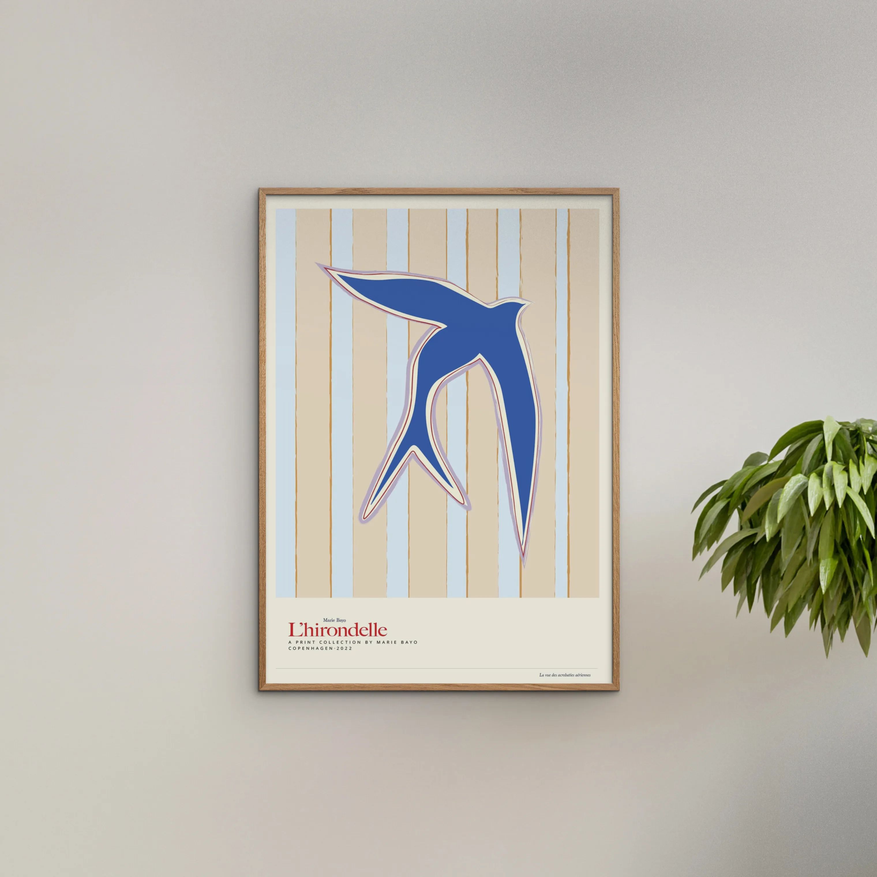 Poster&Frame Plakater Plakat - L Hirondelle i Blå, 3