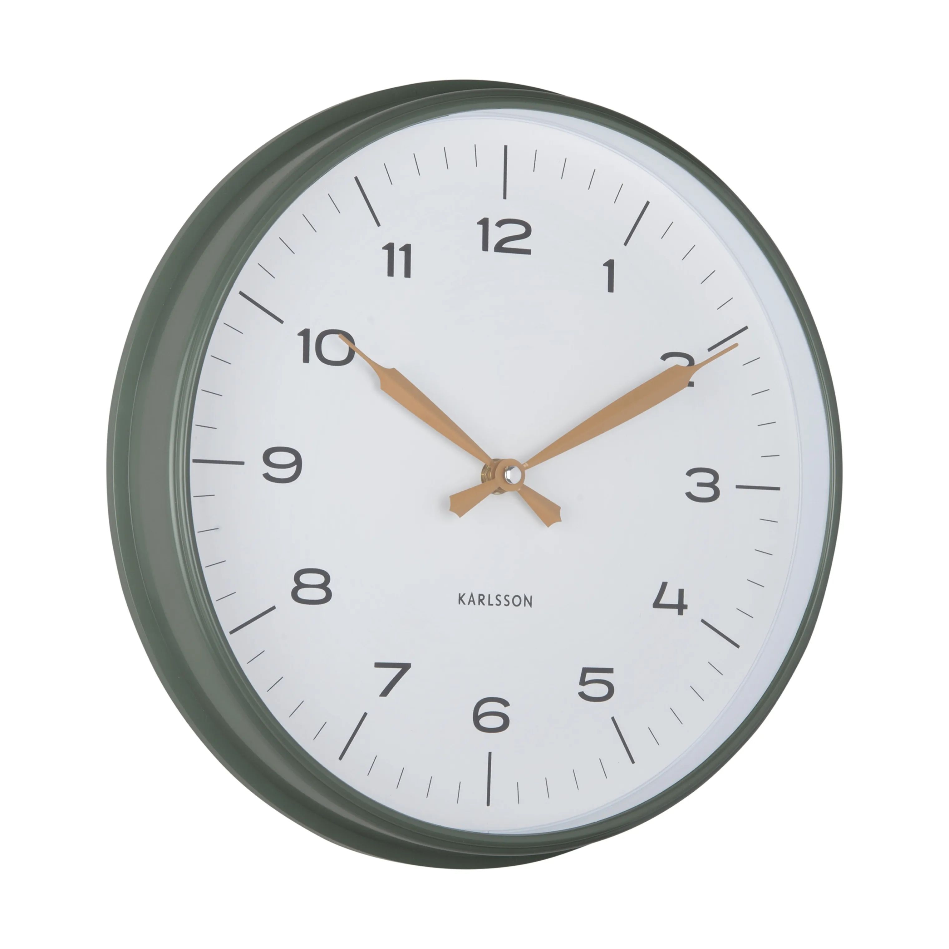 Karlsson Vægure Modern Factory Vægur i Jungle green / ochre yellow, 1