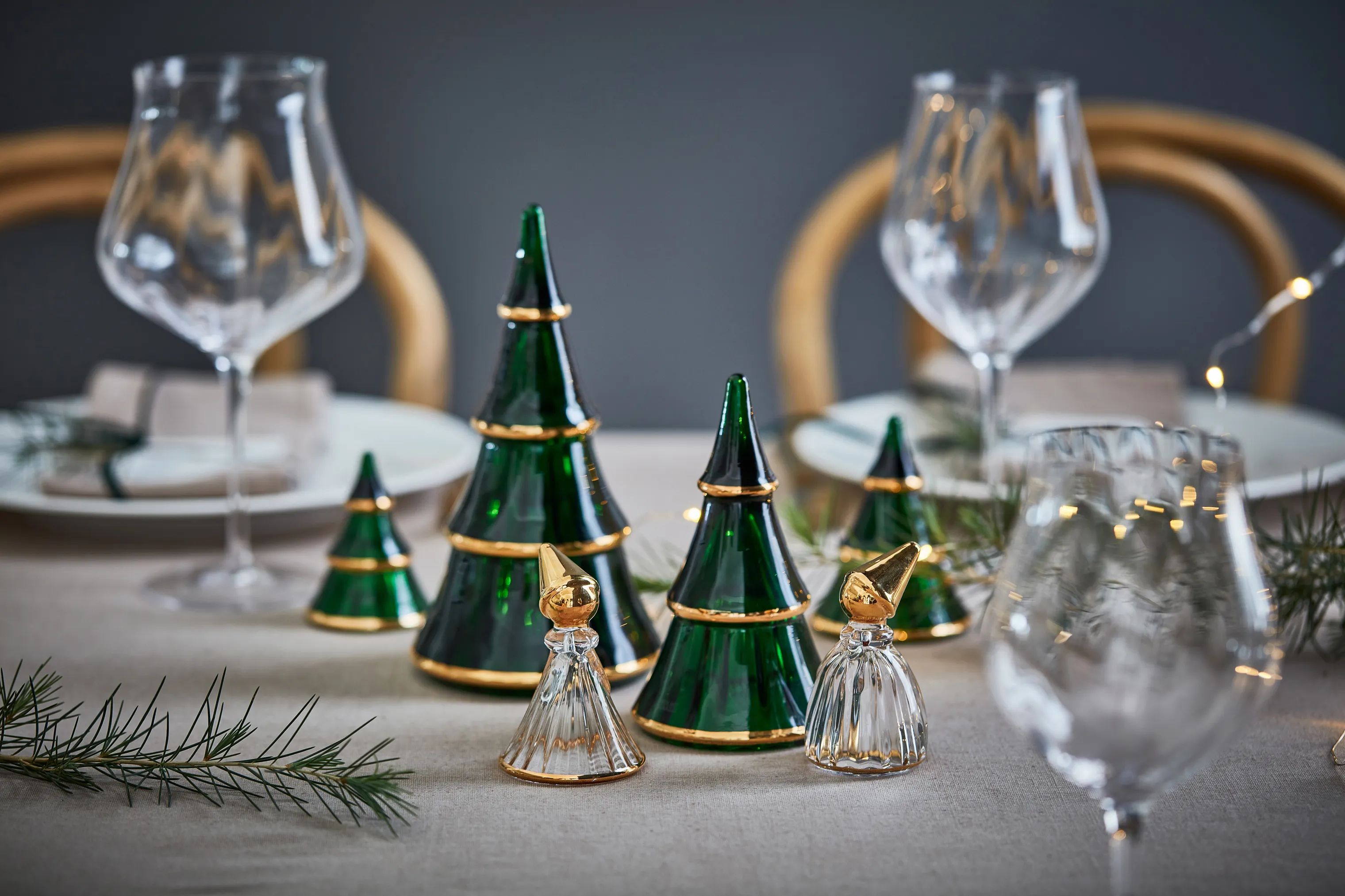 Holmegaard Julefigurer Fairytales Juletræ i Grøn/guld, 19 cm, 3