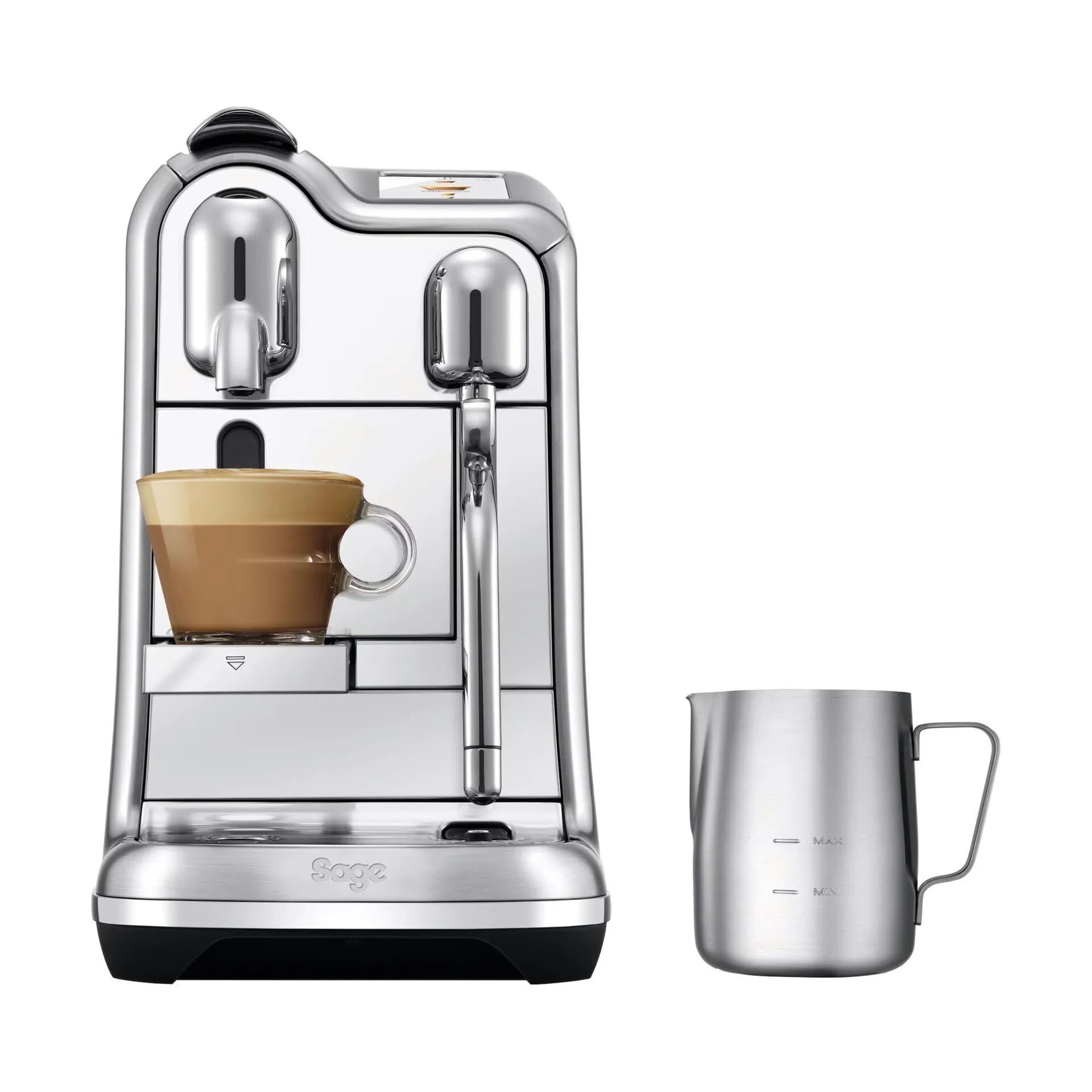 Sage kapselmaskiner SNE 900 Kapsel Kaffemaskine i Brushed Stainless Steel, 3