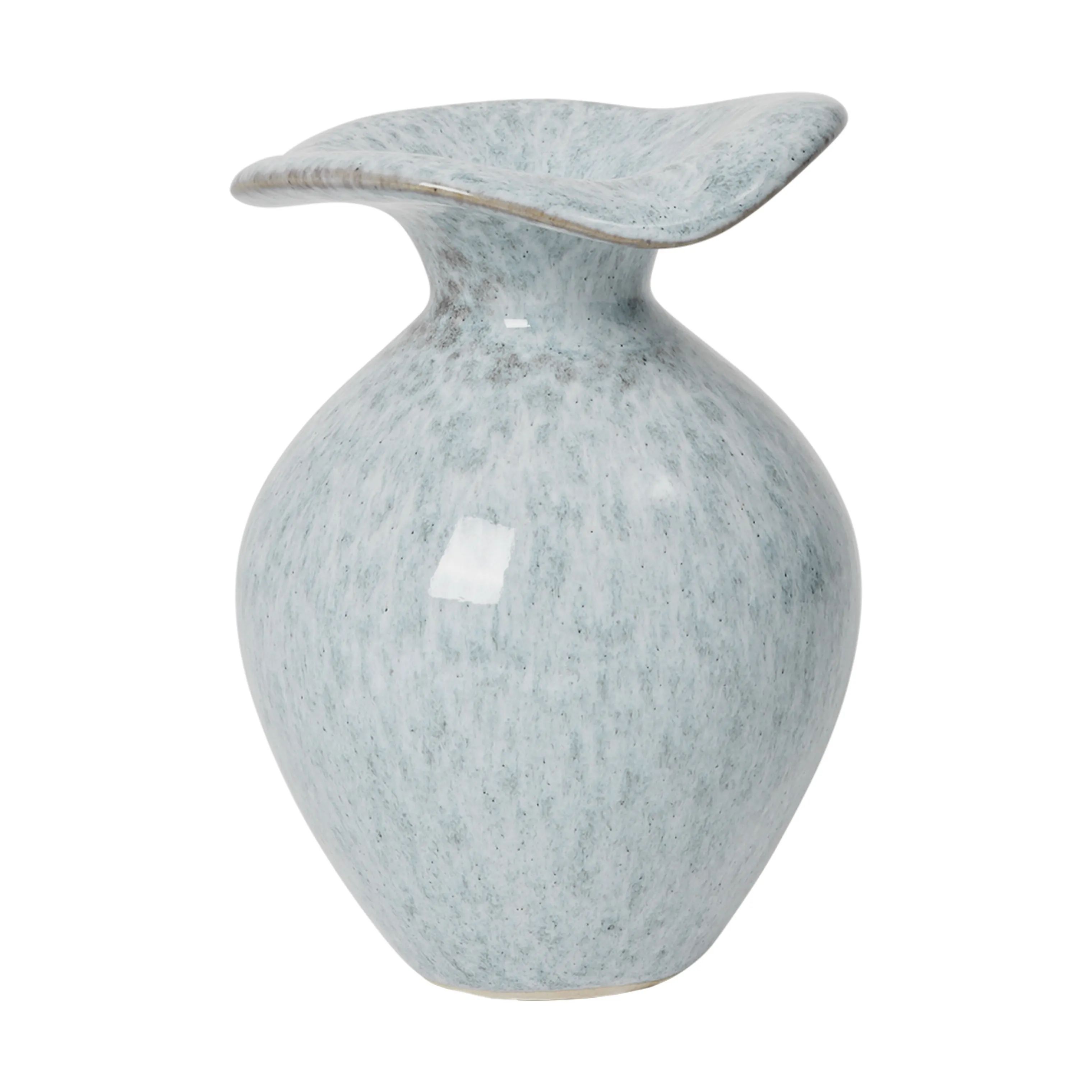 Broste Copenhagen Vaser Florentina Vase i Blå, H14 x Ø9,5 cm, 1