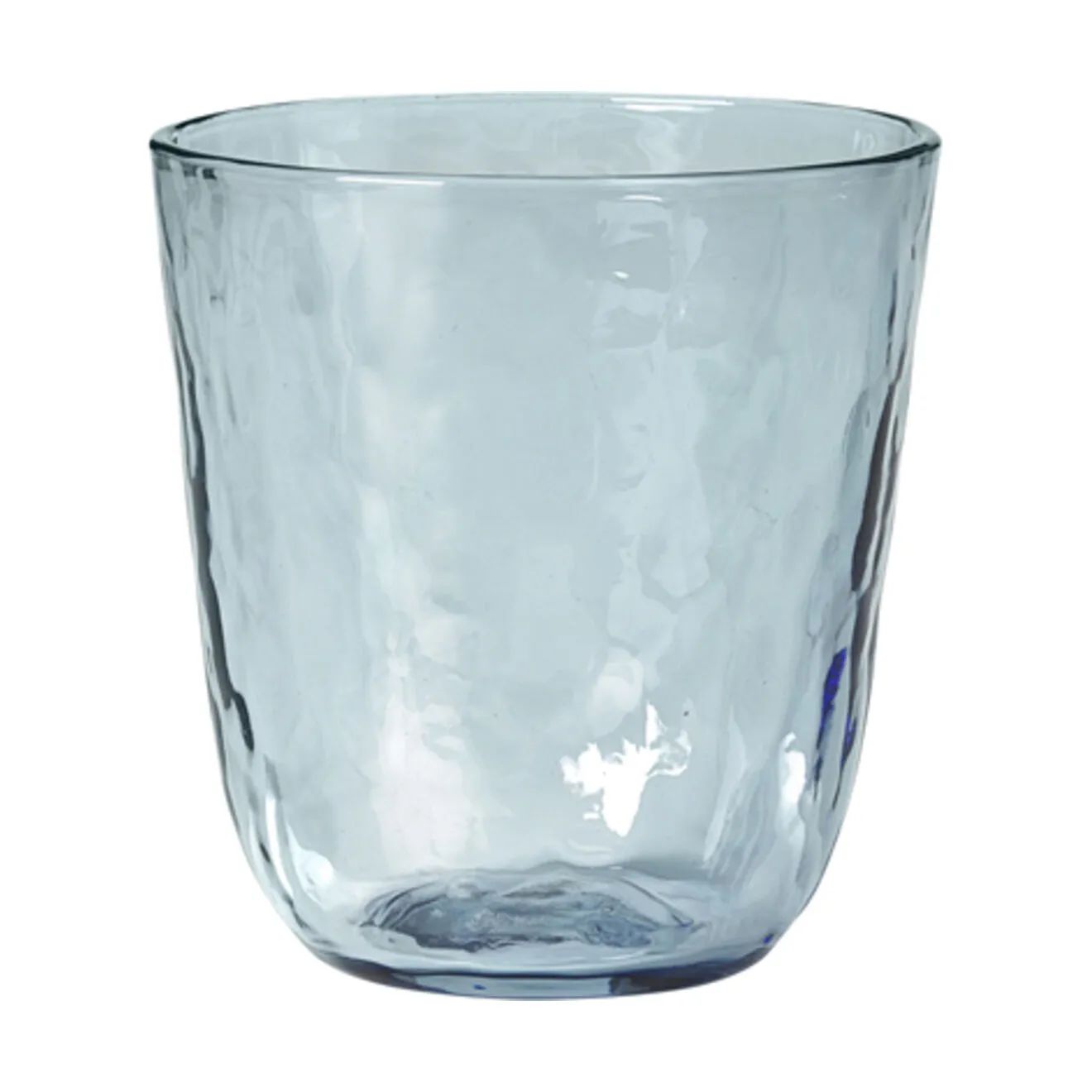 Broste Copenhagen Vandglas Hammered Glas i Blue, 33.5 cl, 1