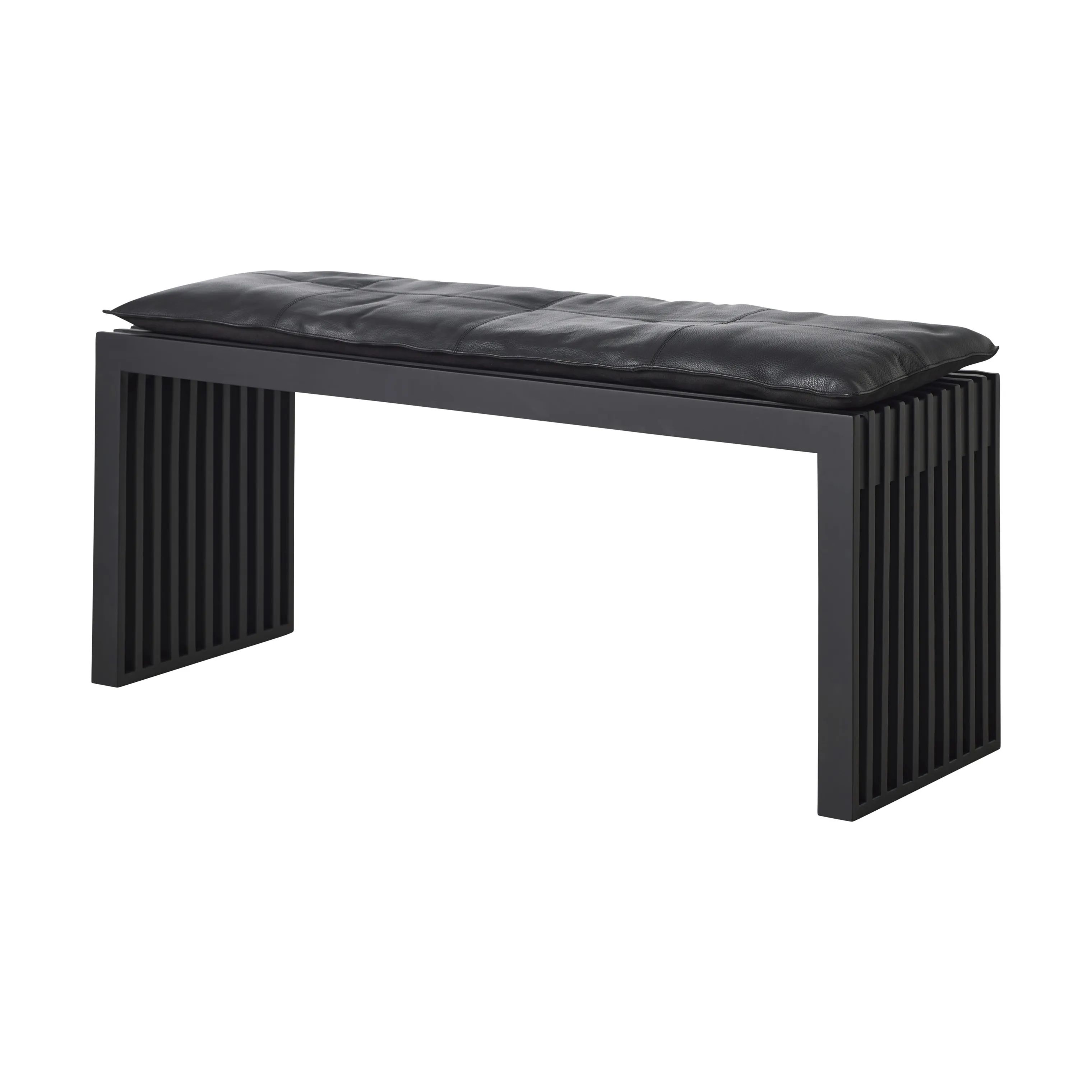 cinas Skamler Rib Bænk inkl. sort hynde i Sort/sort, 104 cm, 1