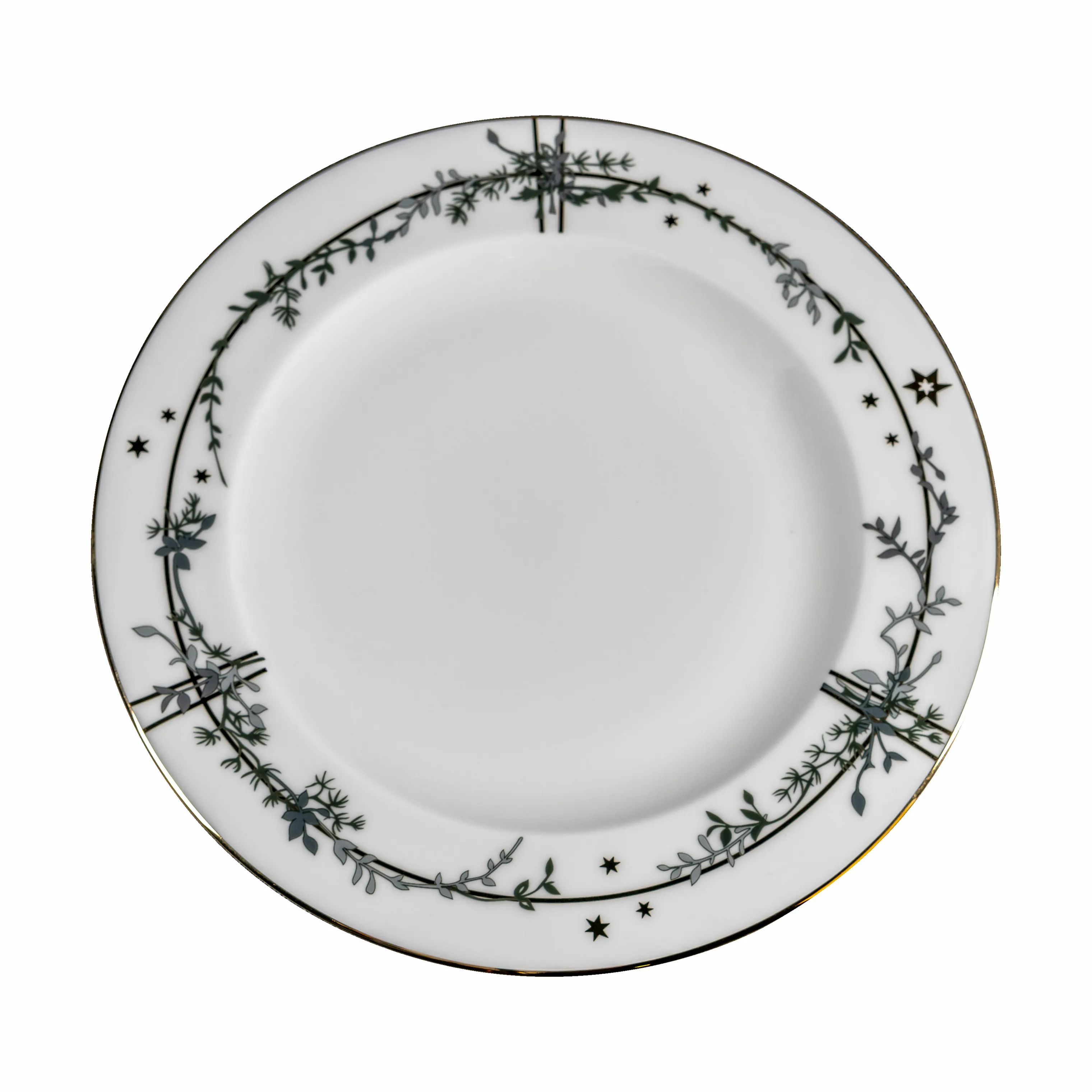 Jette Frölich Design Middagstallerkener Vinterstjerner Middagstallerken i Hvid, 28 cm, 1