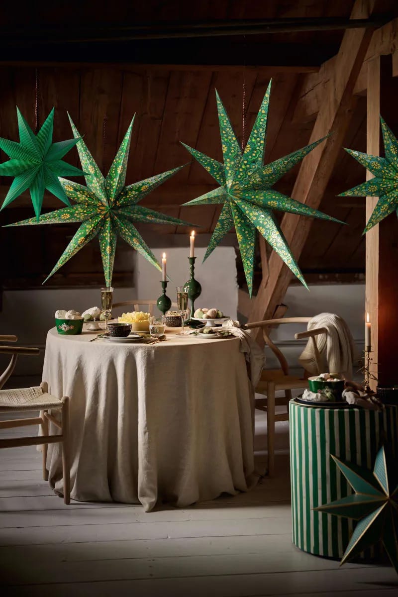 PIP Studio Juleophæng Christmas Julestjerne i Mørkegrøn, 60 cm, 2