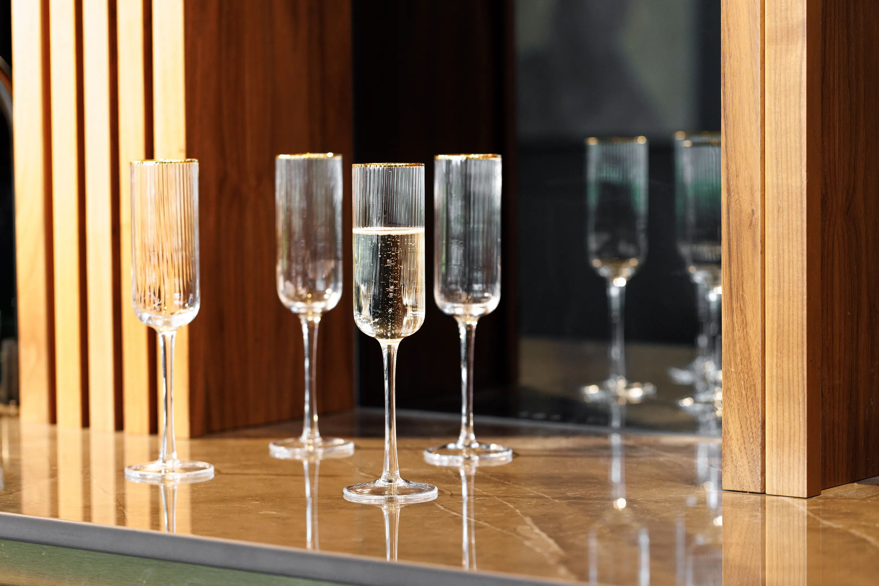 Mikasa Champagneglas Sorrento Champagneglas - 4 stk. i Klar, 3