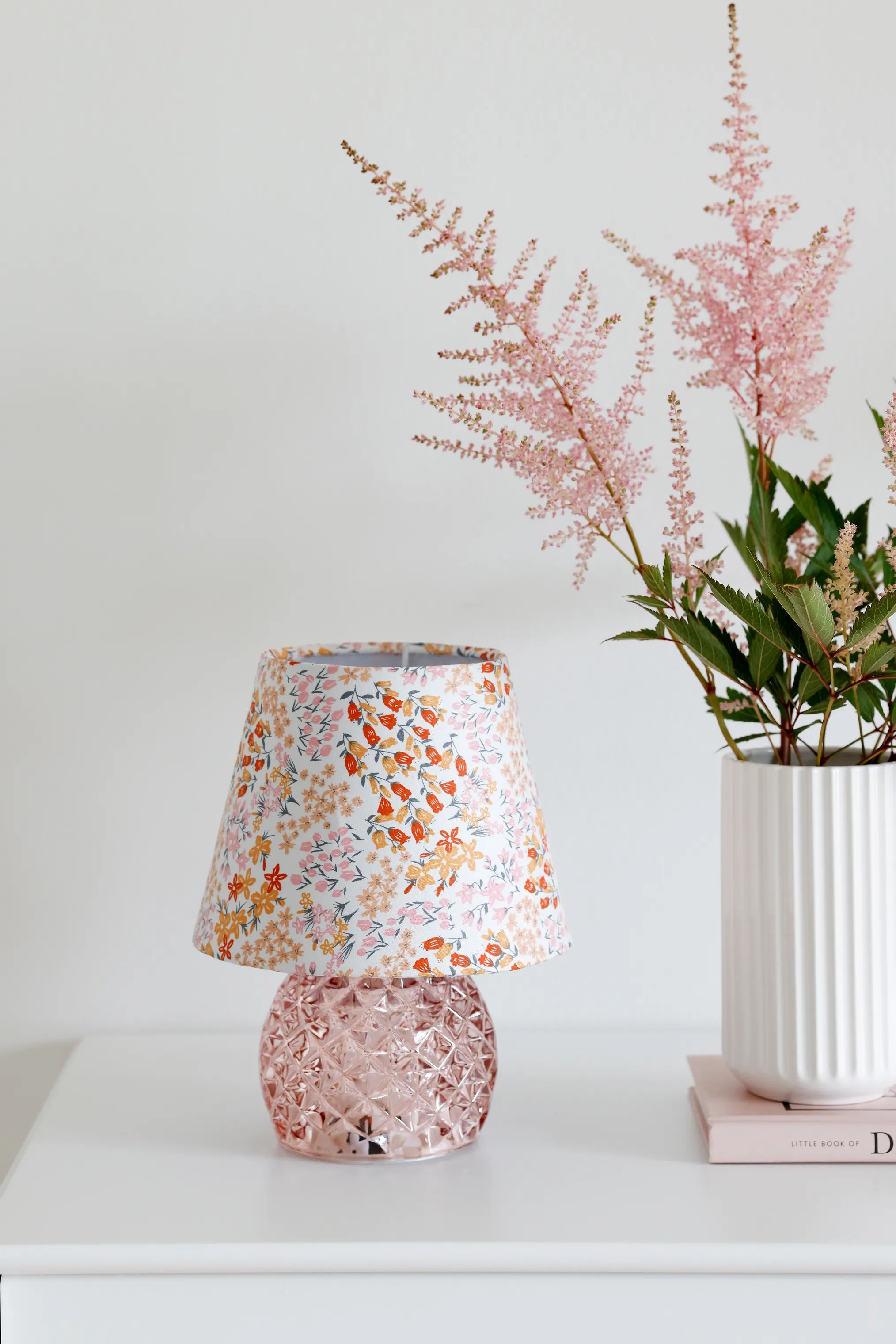 CASA Living LED-lamper LED Glaslampe i Rosa, 23 cm, 2