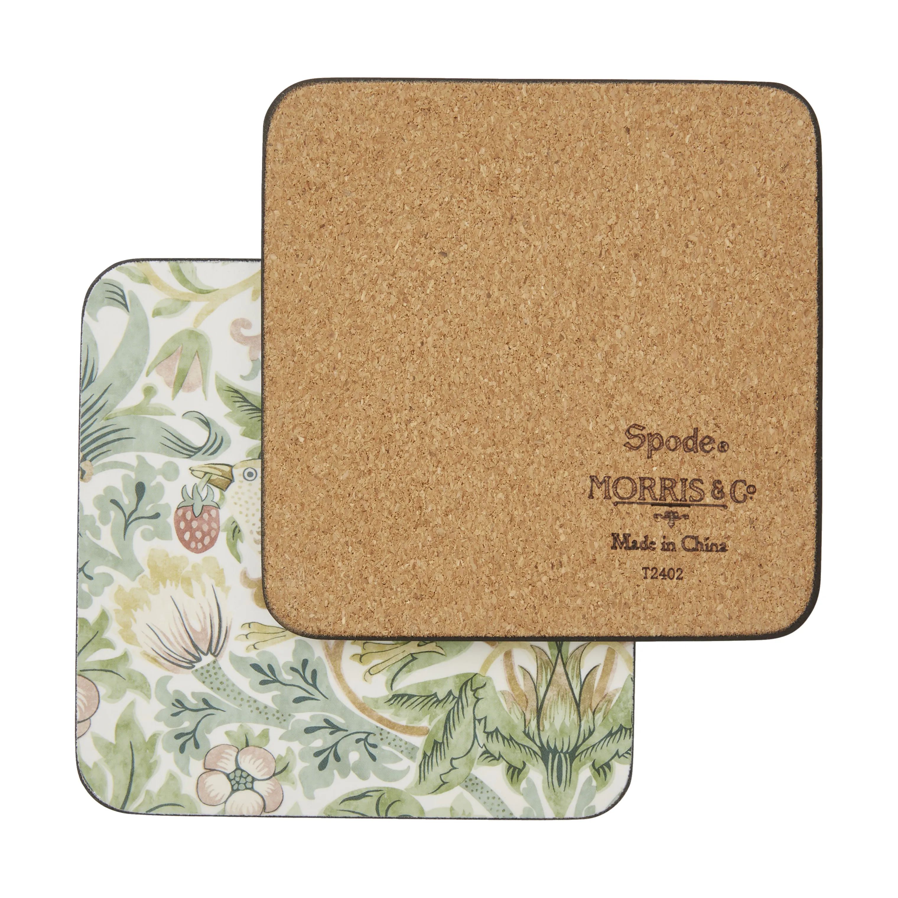 Pimpernel Glasbrikker og coasters Morris & Co Glasbrikker - 6 stk. i Lyserød/Grøn/blå, 3