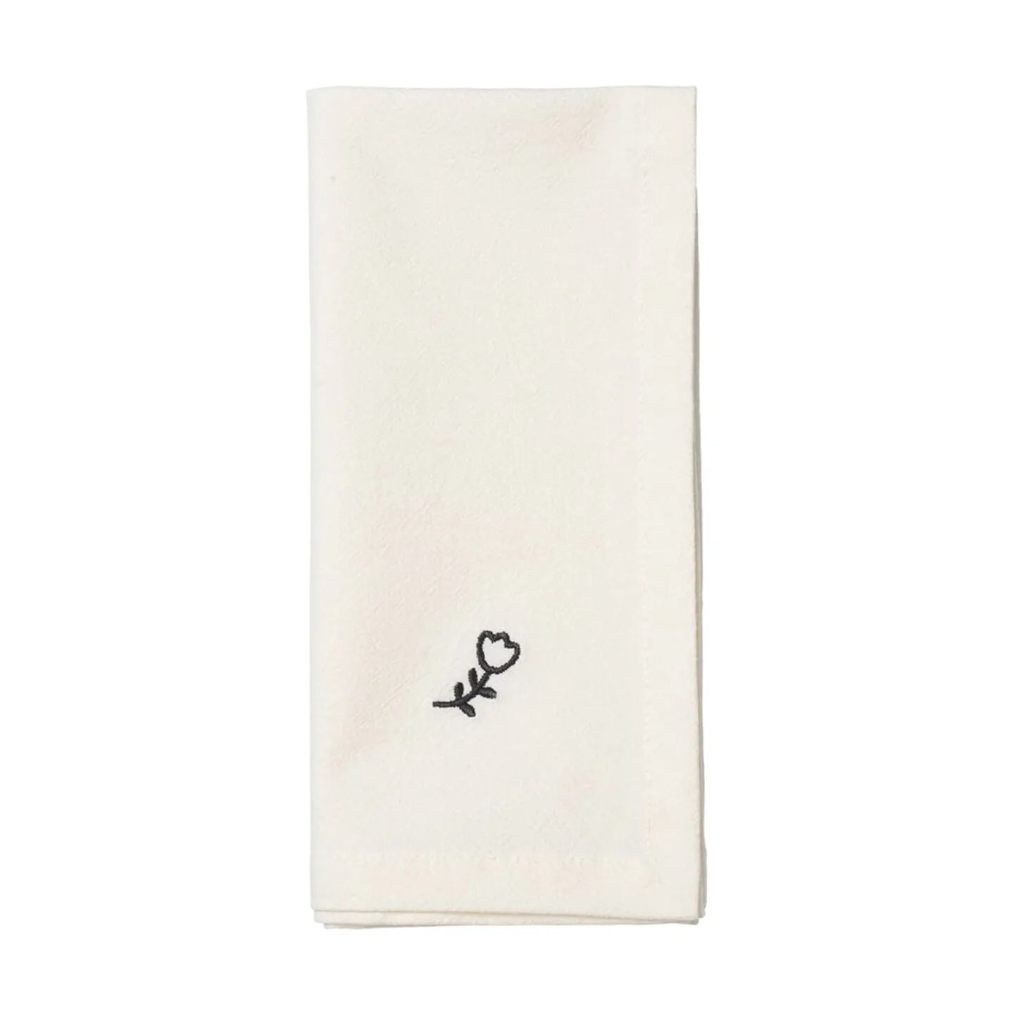 Broste Copenhagen Stofservietter Mai Serviet i Black/Off White, 1