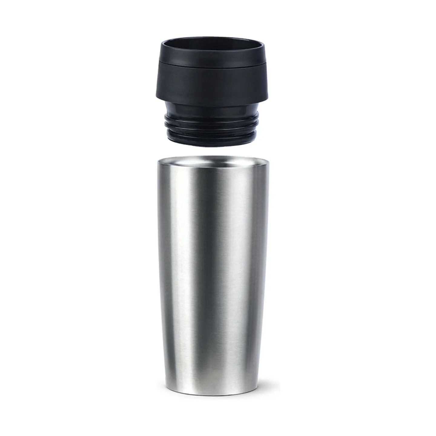 Emsa To go kopper To Go To-Go Classic Rejsekrus i Brushed stainless steel;Black, 0.36 L, 6