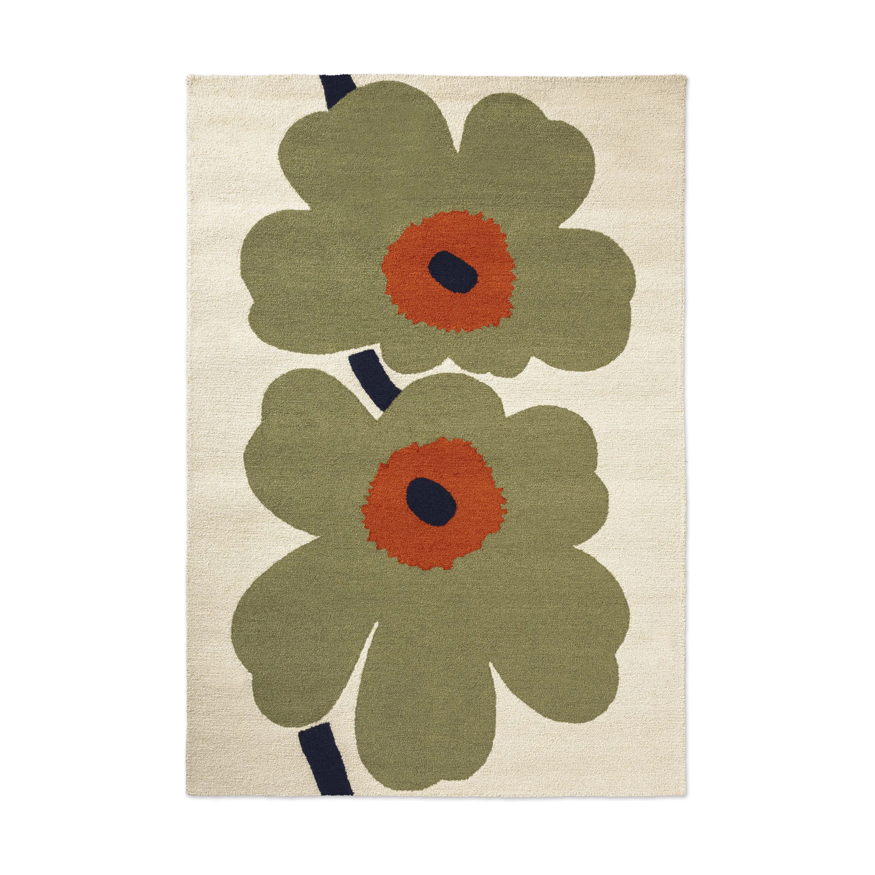 Marimekko by Brink & Campman Gulvtæpper Unikko Udendørsgulvtæppe i Støvet Grøn, B140 x L200 cm, 1