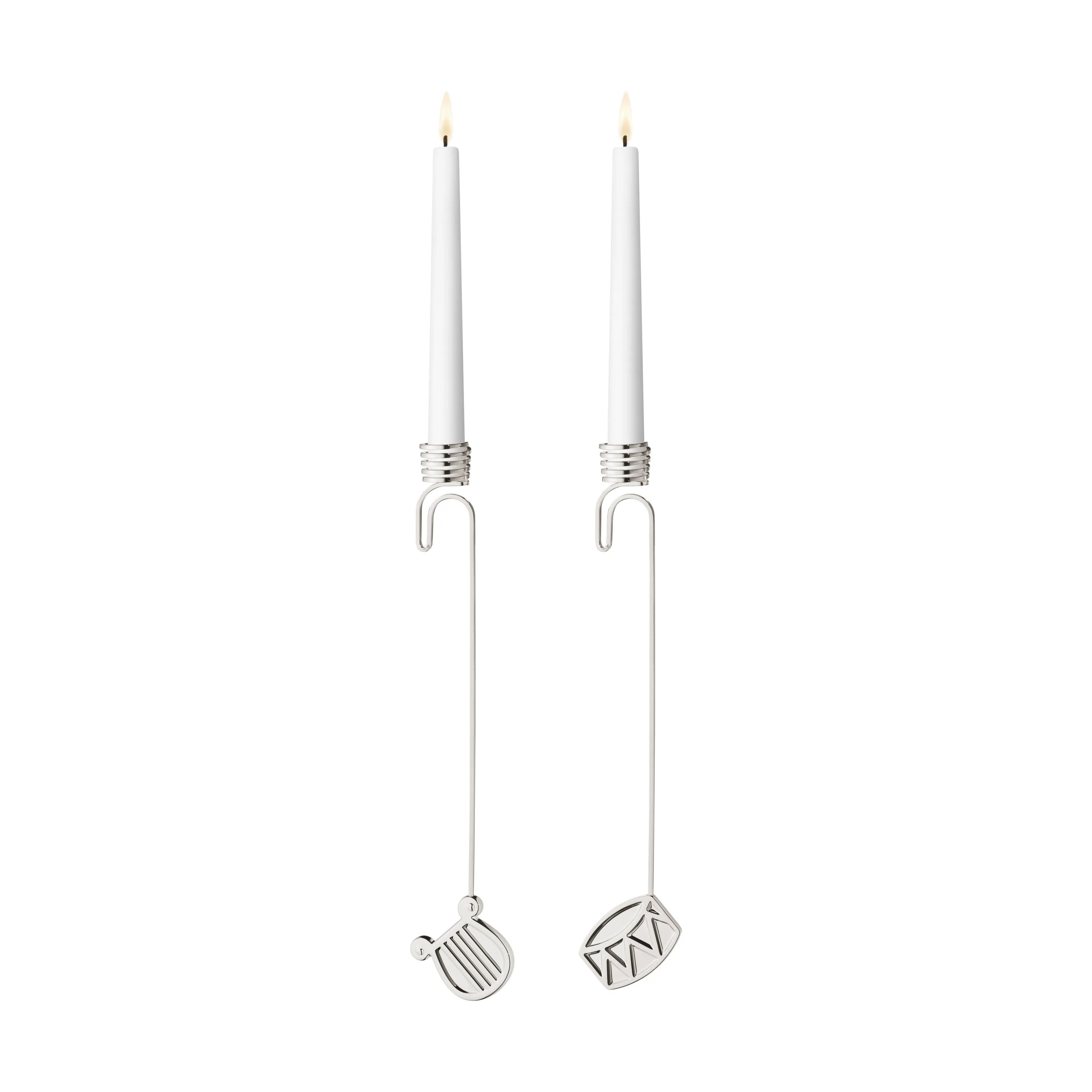 Georg Jensen Lysholdere og juletræslys Christmas Collectibles CC 2026 Lysholdersæt - 2 stk. i Palladium, 2