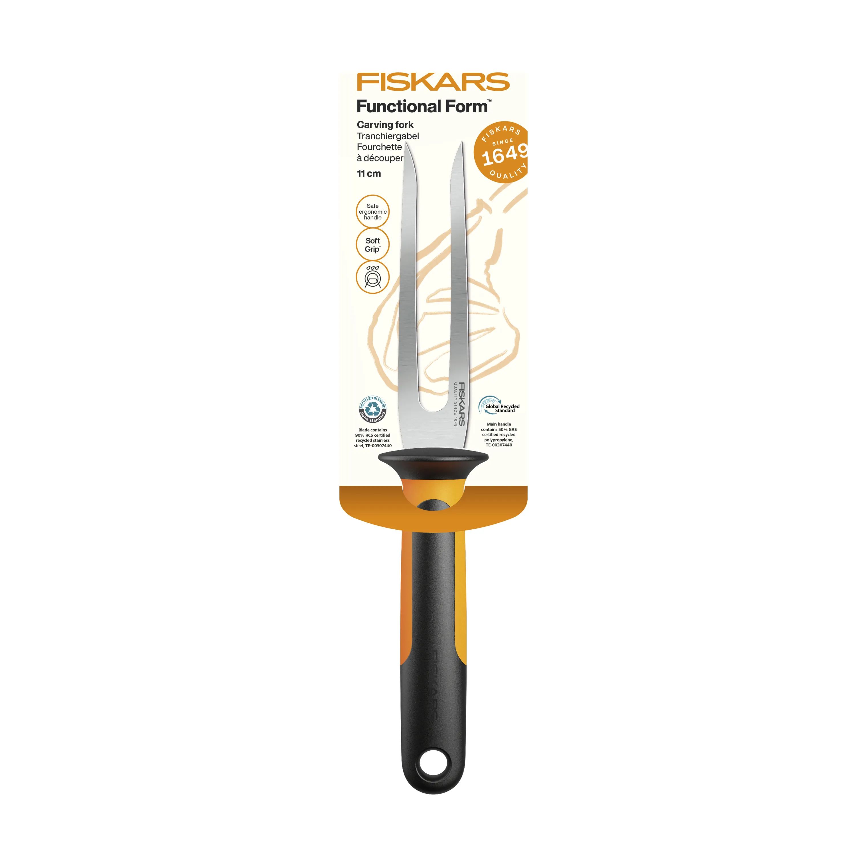 Fiskars Stegegafler Functional Form Forskærergaffel i Sort/Orange, 4
