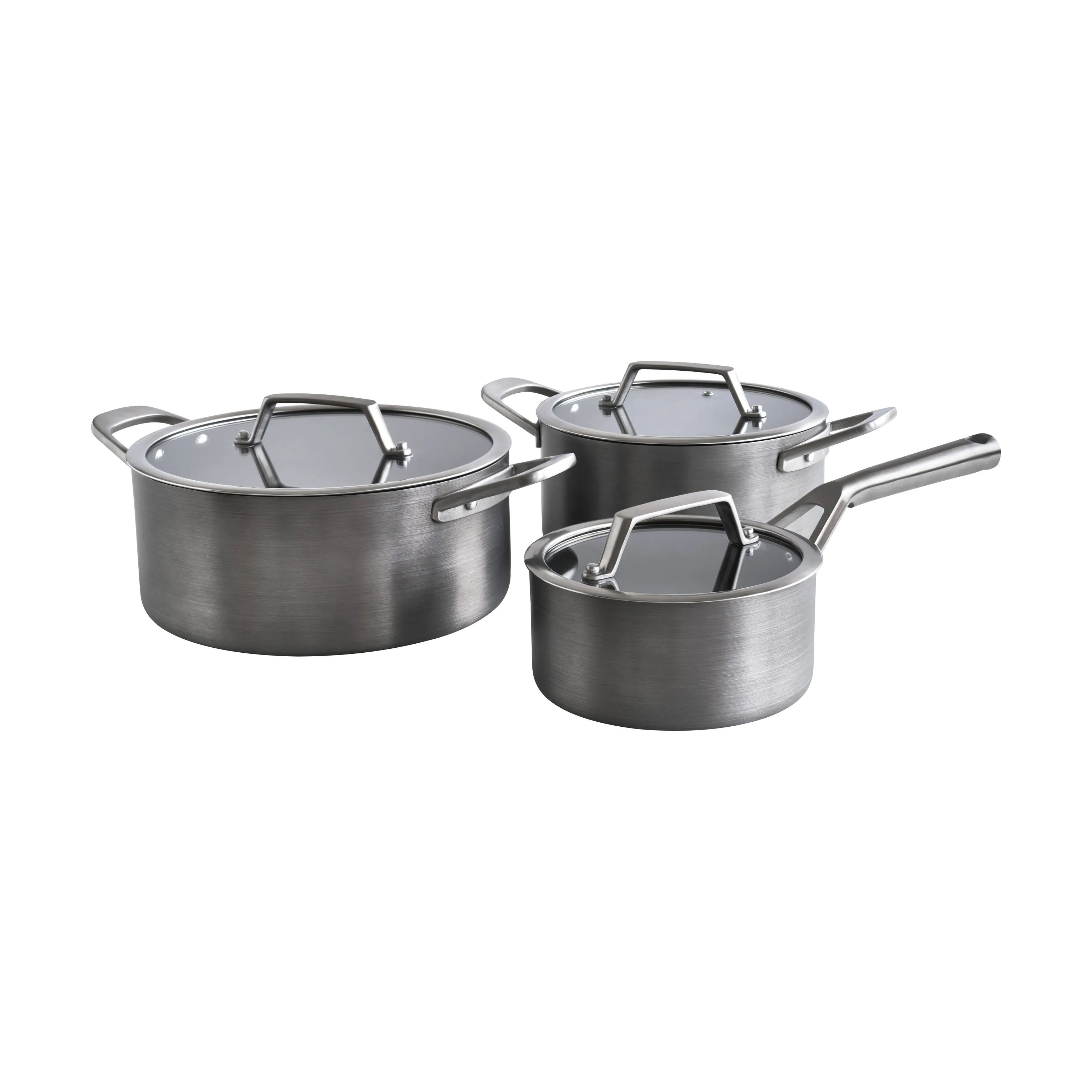 Timm Vladimir Kitchen Grydesæt Keramisk Aluminium Grydesæt - 6 dele i børstet alu, 1