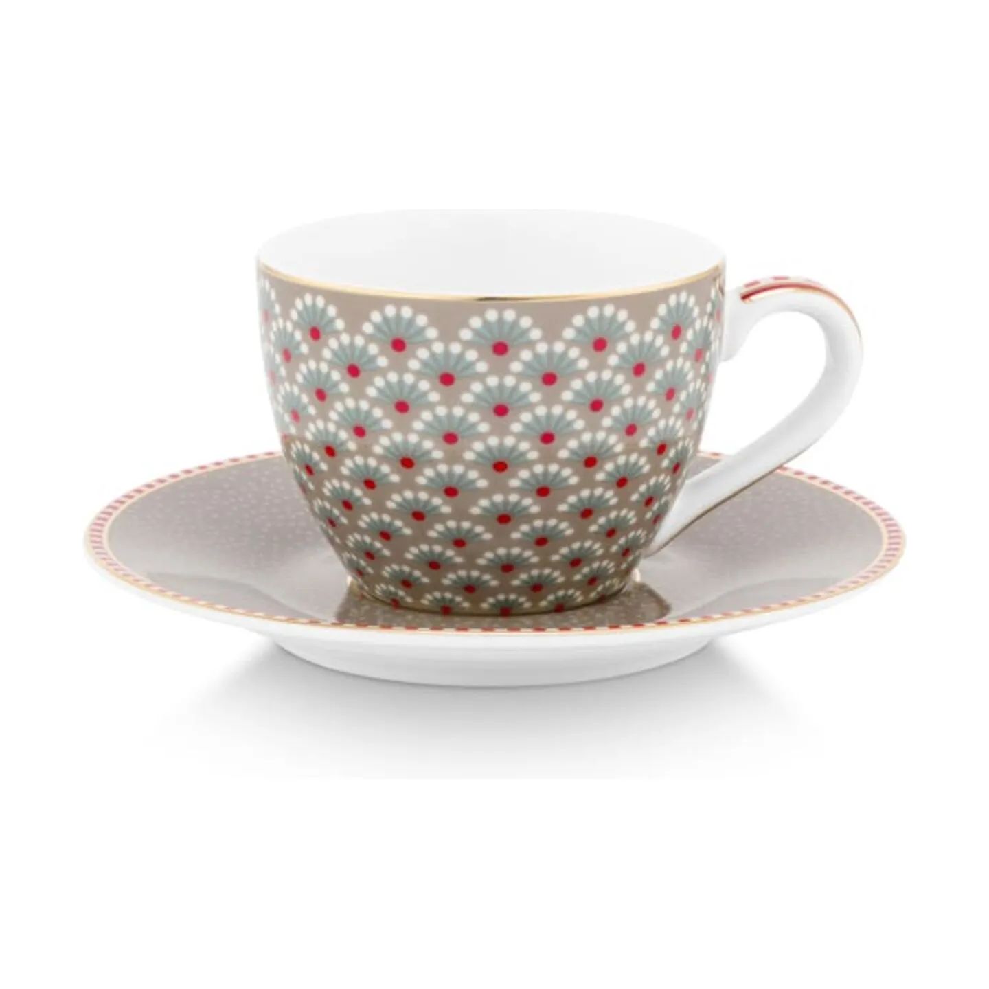 PIP Studio Espressokopper Blooming Tales Espressokop m. underkop i Khaki, 1