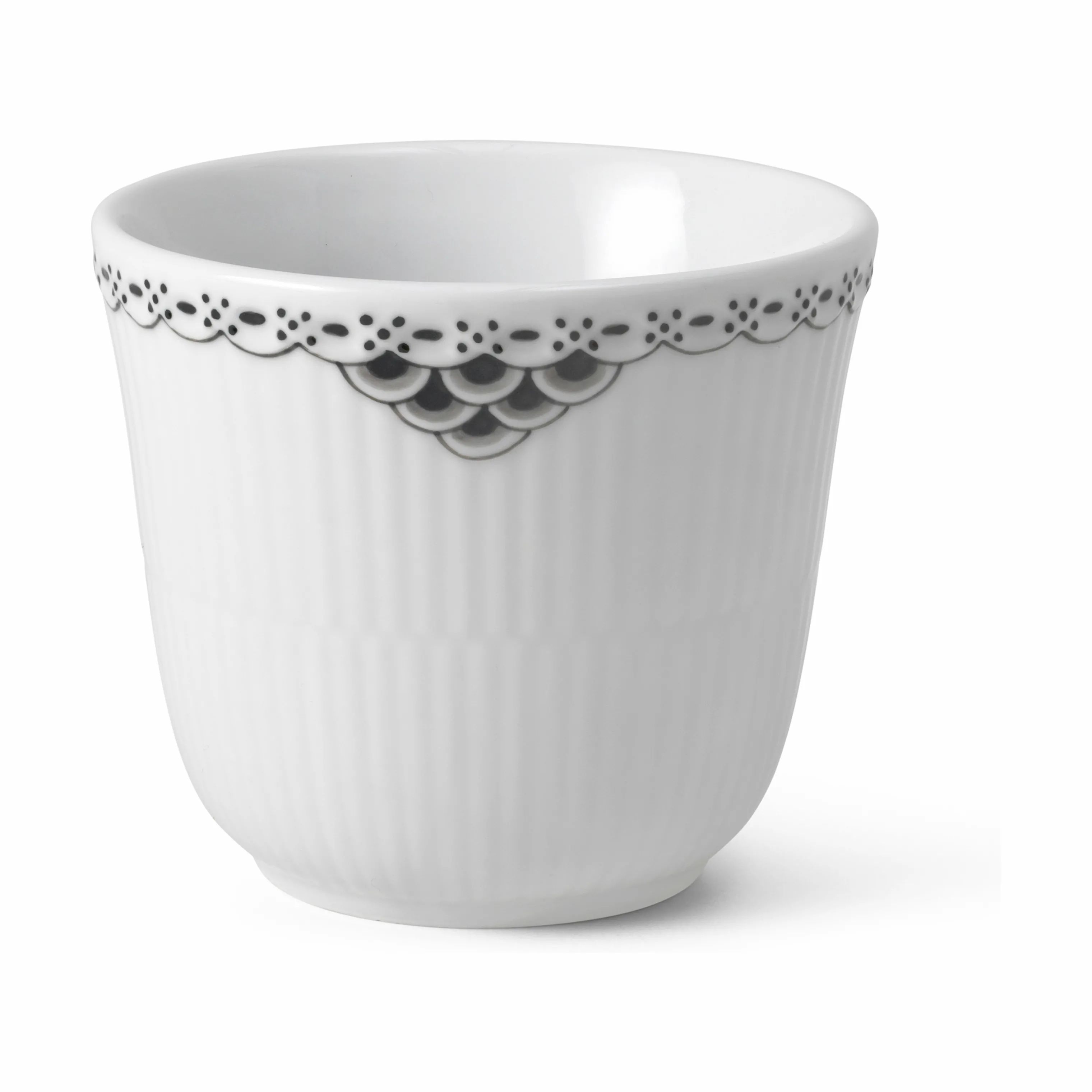 Royal Copenhagen Krus og kopper uden hank Sort Riflet Blonde Termokop i 26 cl, 3