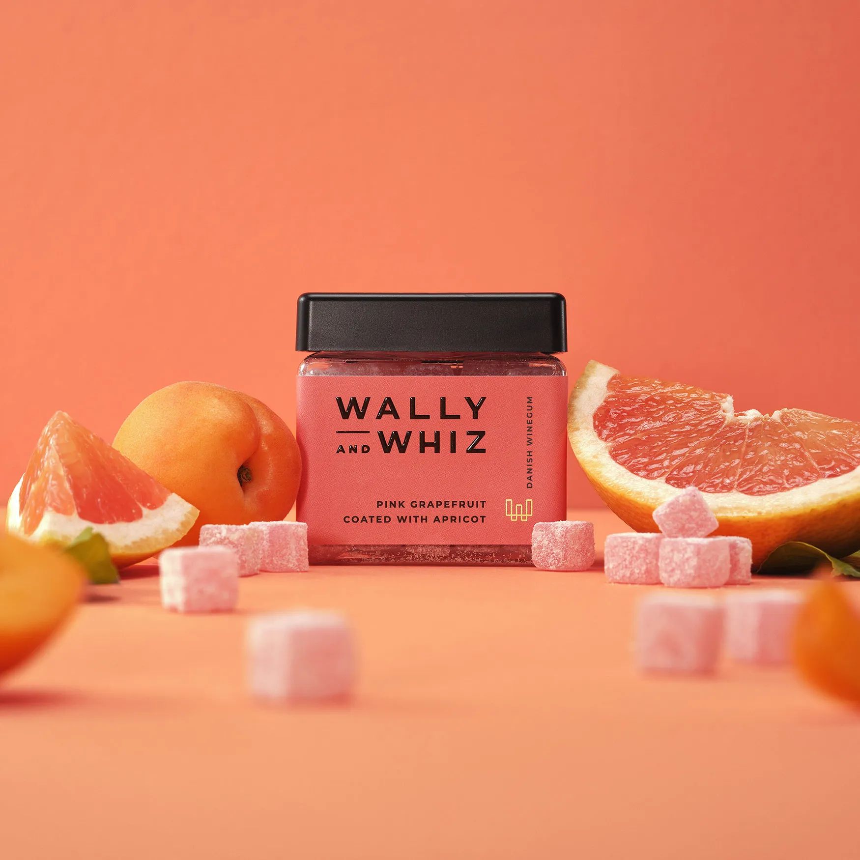 Wally and Whiz Søde sager Vingummi - Grapefrugt med abrikos i 135 gram, 2