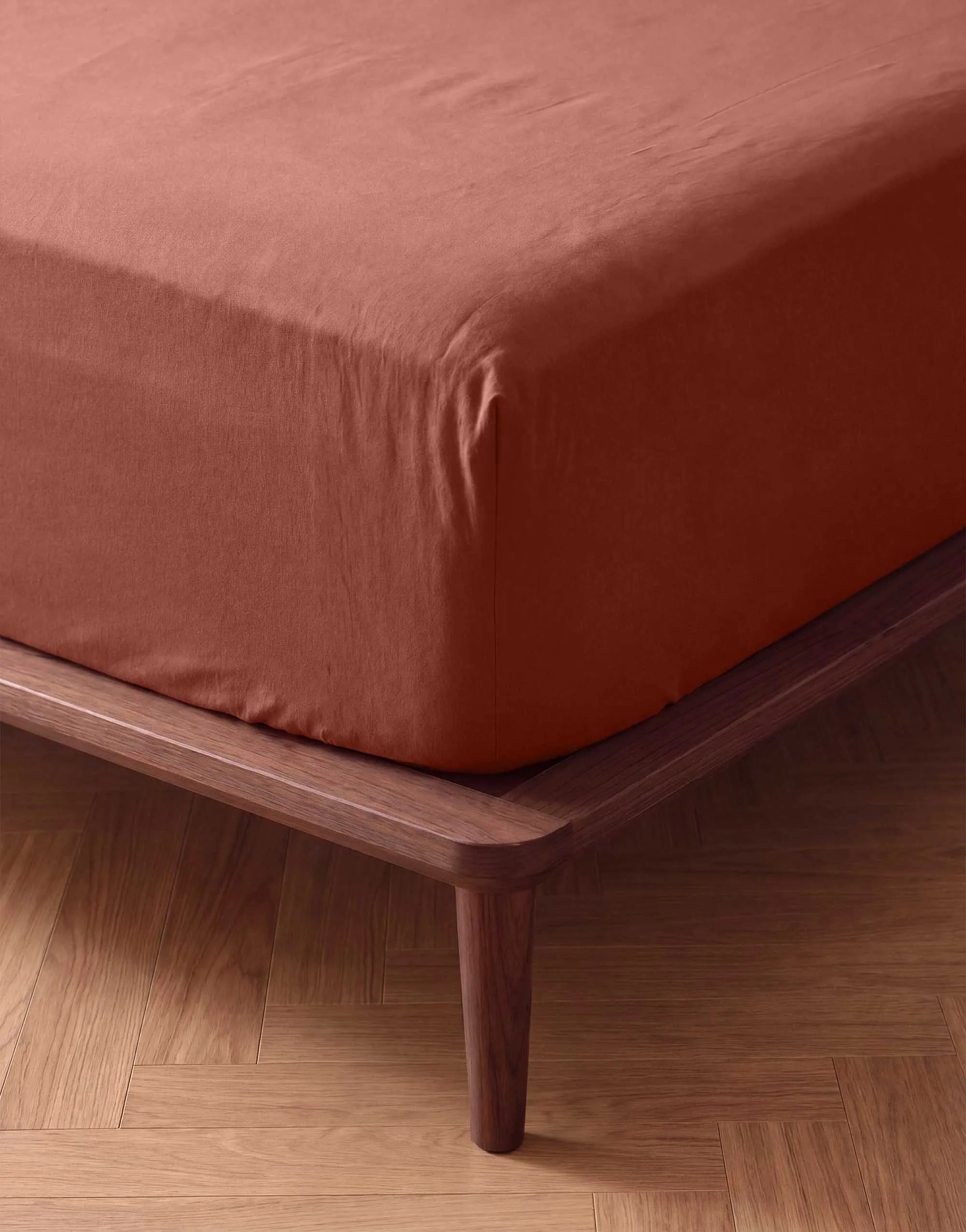 Essenza Lagner Fine Organic Jersey Topmadraslagen i Terracotta, B100 x L220 cm, 4
