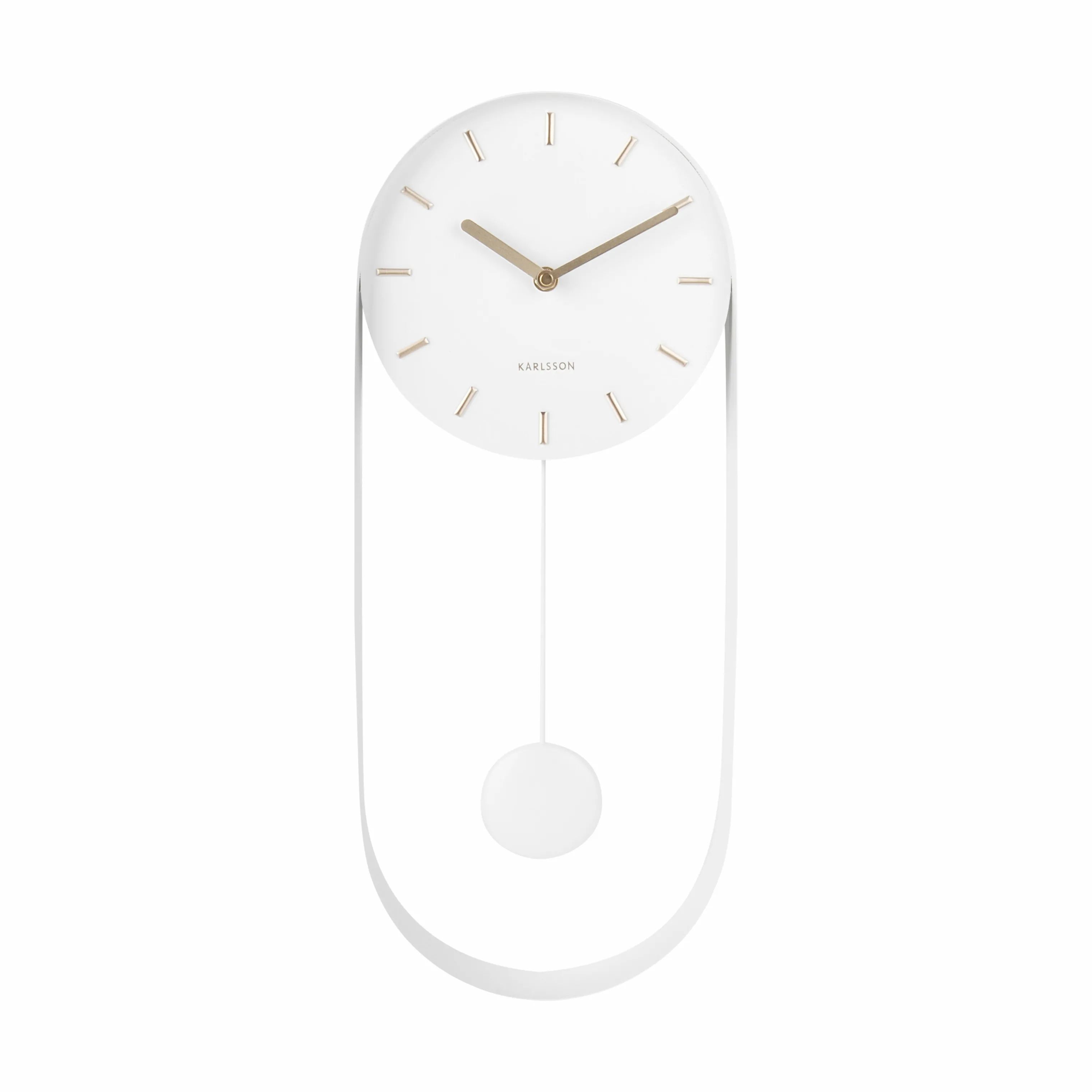 Karlsson Vægure Pendulum charm Charm Pendulum Vægur i Hvid, 1