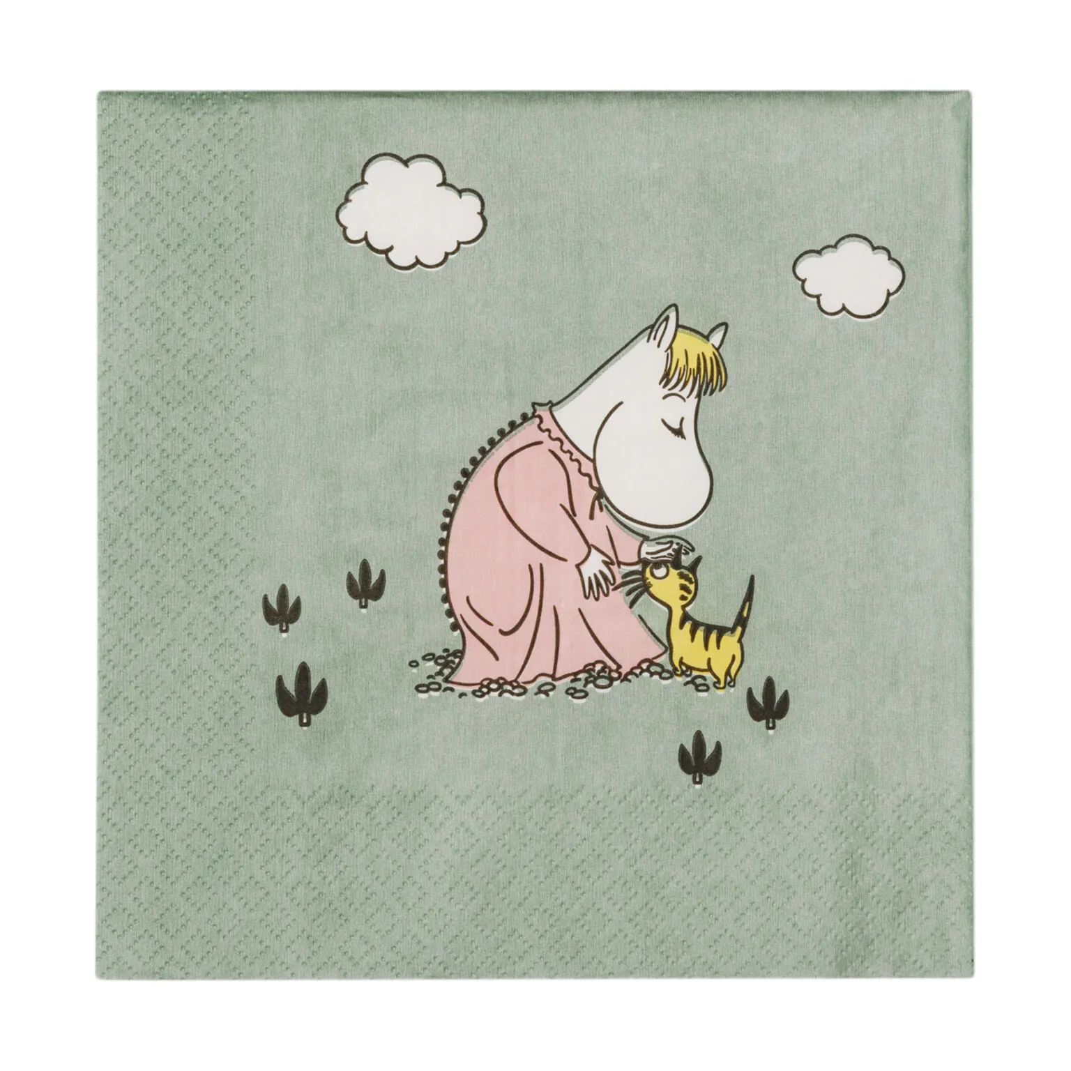 Moomin Arabia Papirservietter Kærlig omsorg Papirservietter - 20 stk. i Multifarvet/grøn, 1