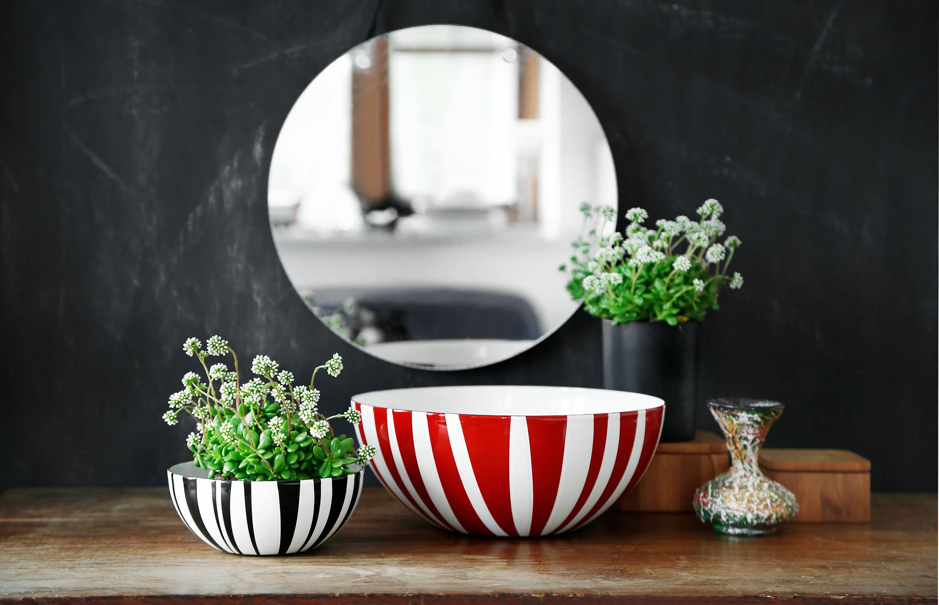 Cathrineholm Serveringsskåle Stripes Skål i Rød, 20 cm, 3
