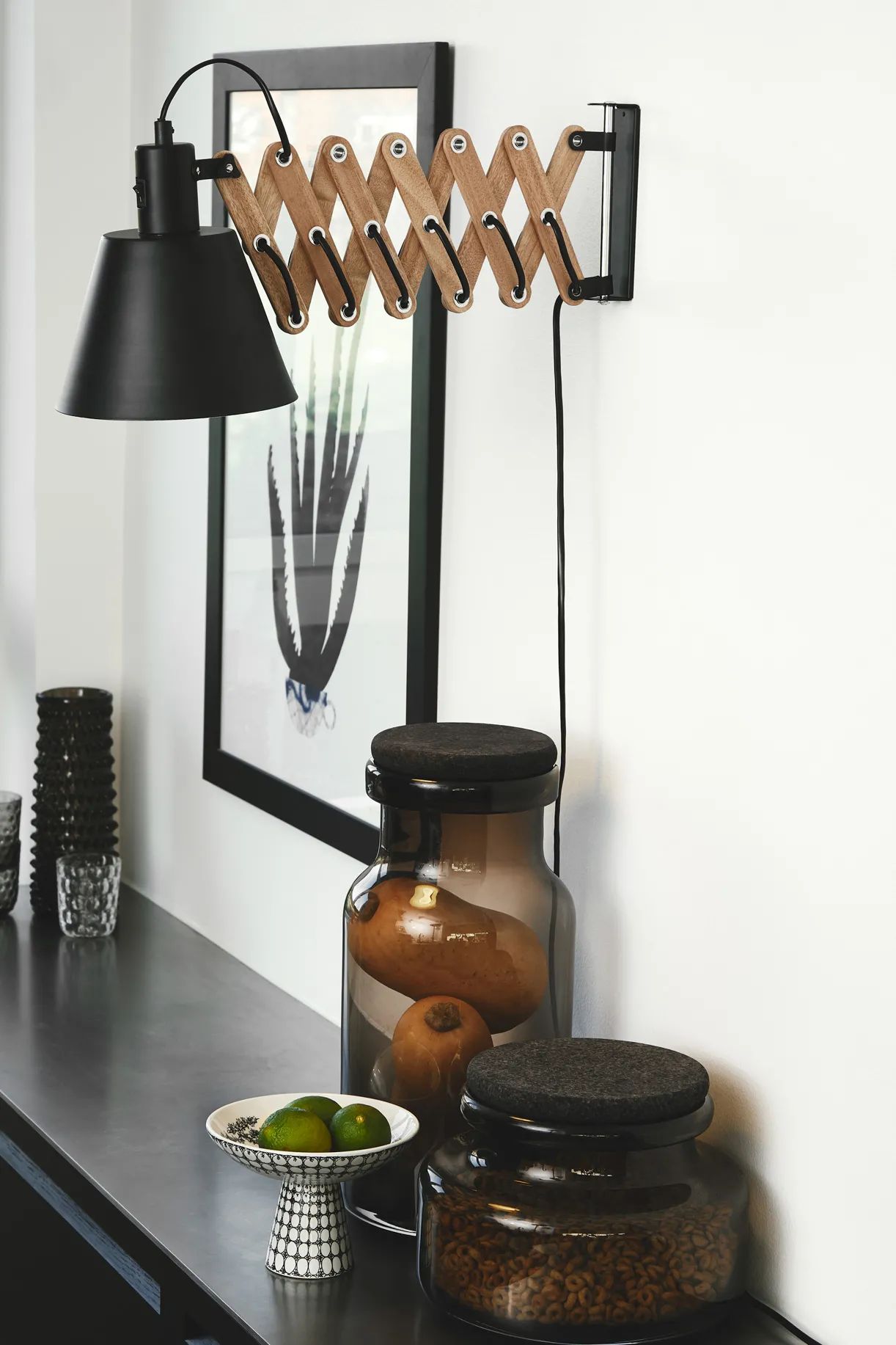 Halo Design Væglamper Vintage Væglampe i sort, 18 cm, 2